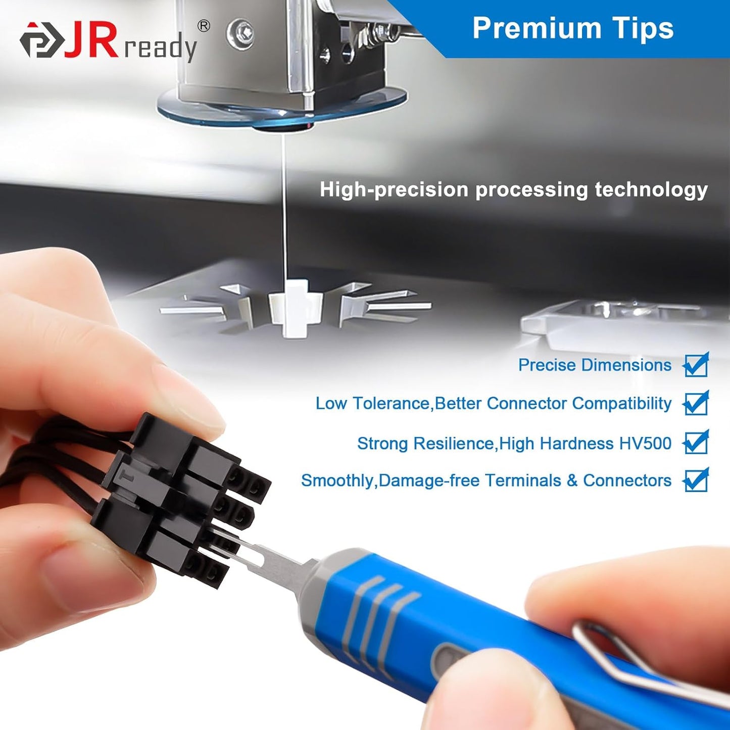 JRready DRK-D173P Molex 11-03-0044 Mini-Fit Jr. Extraction Tool Molex Pin Extractor Tool Molex Pin Removal for ATX EPS PCI-E Connectors Terminal Release Tool ATX Pin Removal Tool