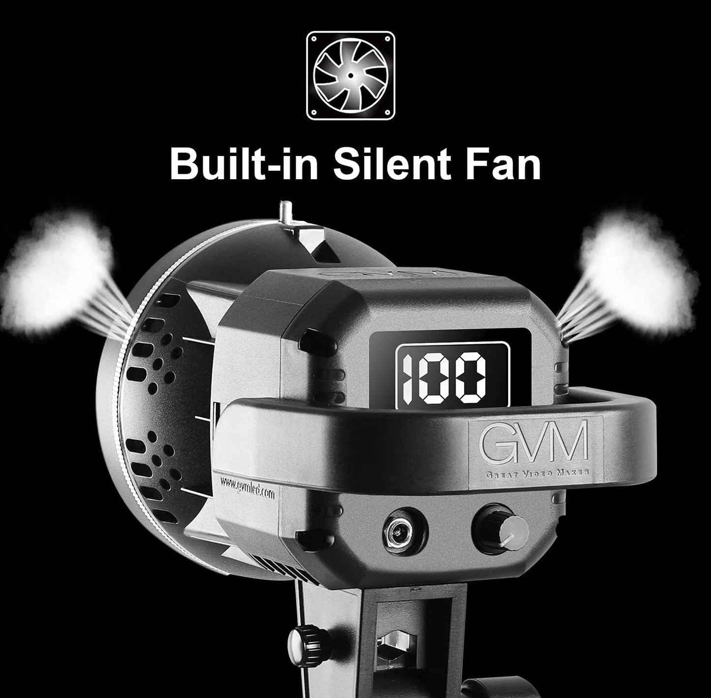 GVM Great Video Maker 80W CRI97+ Video Lights with Bowens Mount Color Temperature 5600K Dimmable LED Continuous Lighting Spotlight Photography Shooting Light with Reflector (80W + Filter) (VC-P80S)