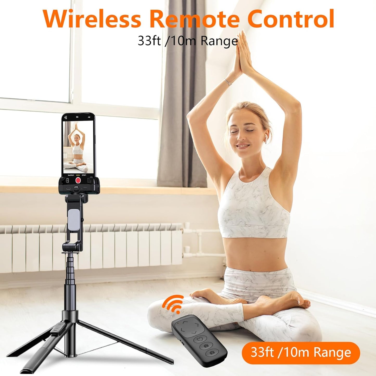 78.7" Selfie Stick Tripod for iPhone/Android, Auto Face Tracking Tripods with Light, Upgrade Strong Gimbal Stabilizer 360 Rotation with Remote for Content Creator Vlog Live StreamIing Video Record