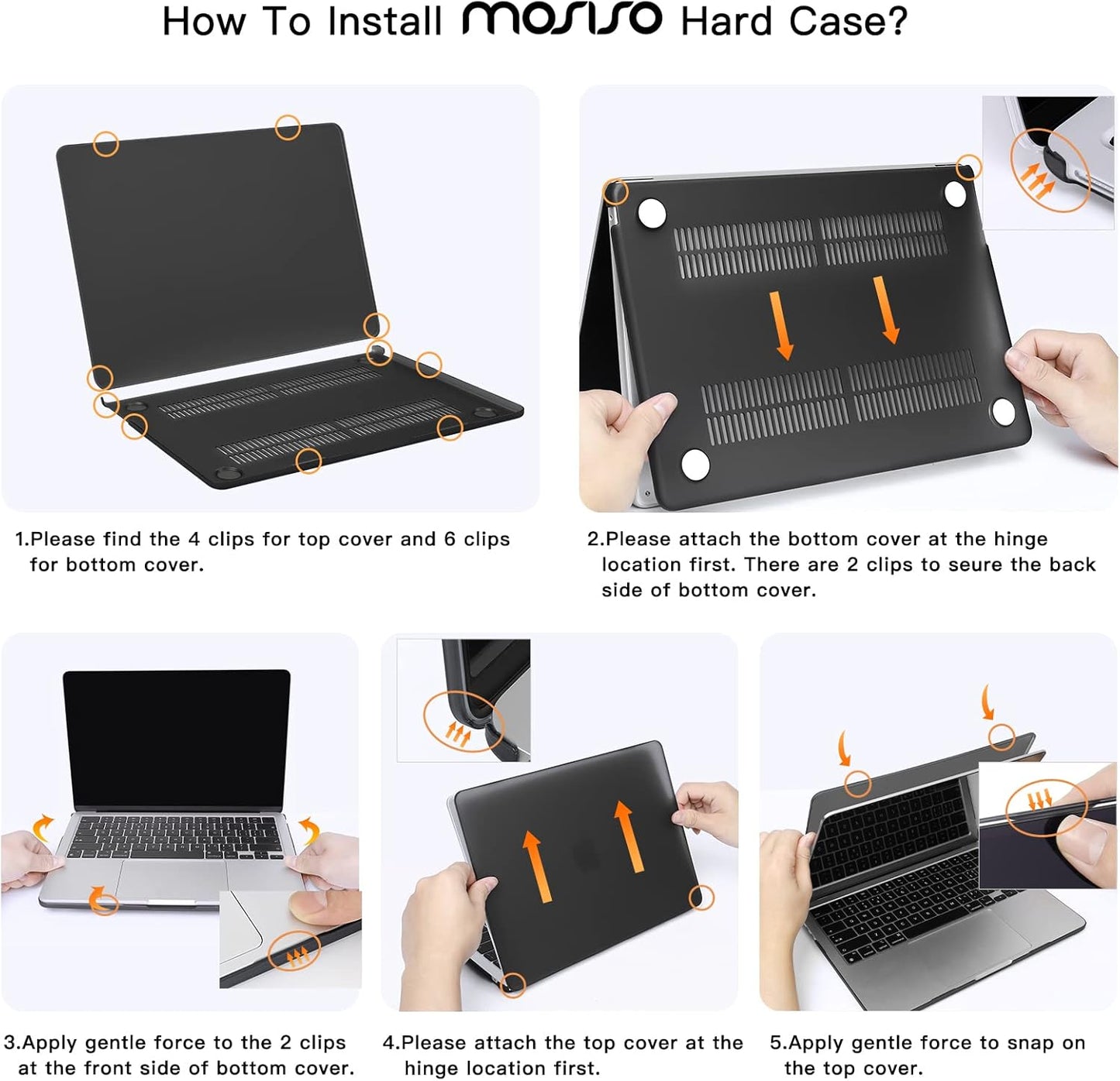 MOSISO Compatible with MacBook Air 13 inch Case 2025 2024 2023 2022 M4 A3240 M3 A3113 M2 A2681, Hard Shell&Sleeve Bag&Keyboard Skin&Webcam Cover&Screen Film for MacBook Air 13.6 inch, Lavender Gray