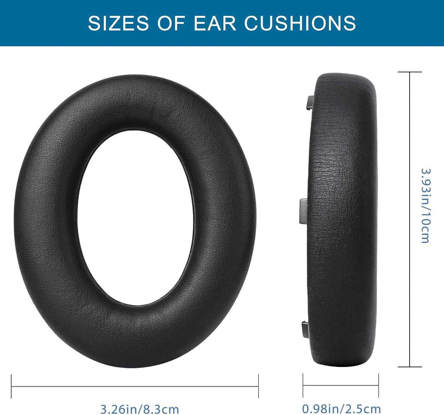 GEVO Earpads Replacement for Bose QuietComfort Ultra (QC Ultra), Ear Pads Cushions Replacement with Protein Leather and Memory Foam,Black