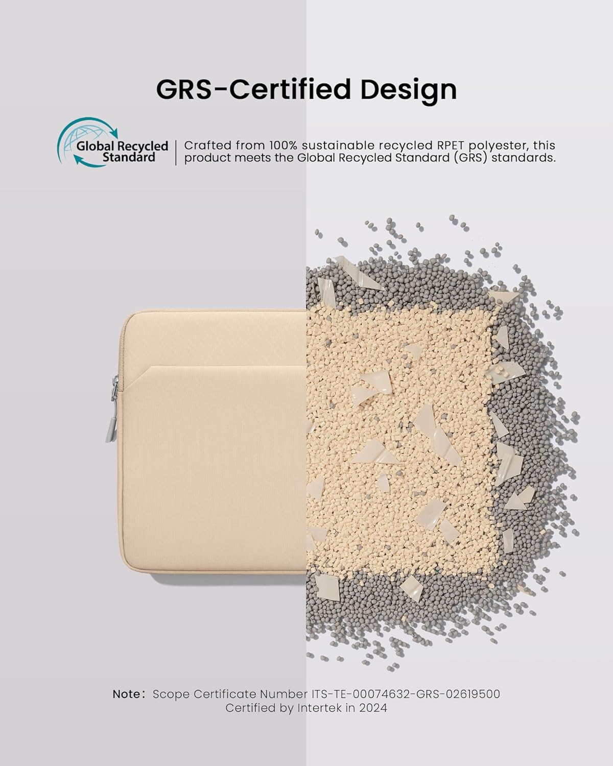 tomtoc Slim Laptop Sleeve for 15-inch 2025 New MacBook Air M4/A3241, M3/A3114, M2/A2941, 15 Inch Microsoft Surface Laptop AI PC/6/5, Dell XPS 15 Plus, Recycled Water-Resistant Protective Case Bag