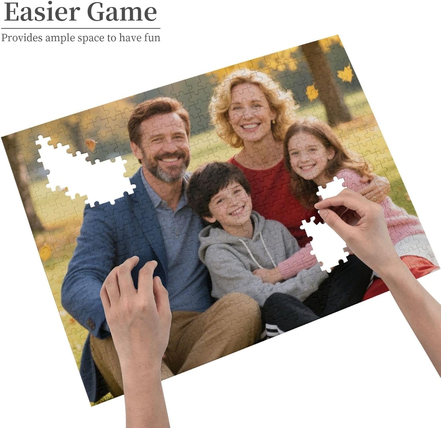 Custom Puzzle, Personalized Puzzle for Photos, Customized Puzzle 120/200/300/500/1000/1500 Pieces for Family, Christmas, Pet, Birthday, Wedding Gift