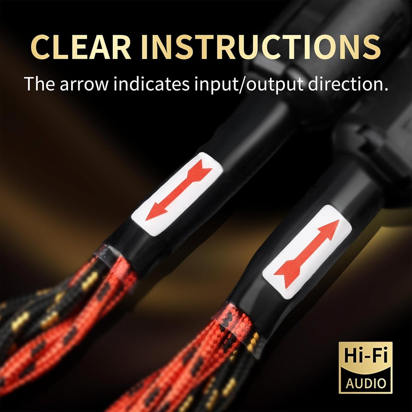 10 AWG Audiophile HiFi Speaker Audio Cable–4N OFC Core,24K Gold-Plated Banana Plugs with Nylon Braid,Compatible with Amplifier,Speakers,AV Receiver & Home Theater(8.20ft/2.5m) 2-Pack