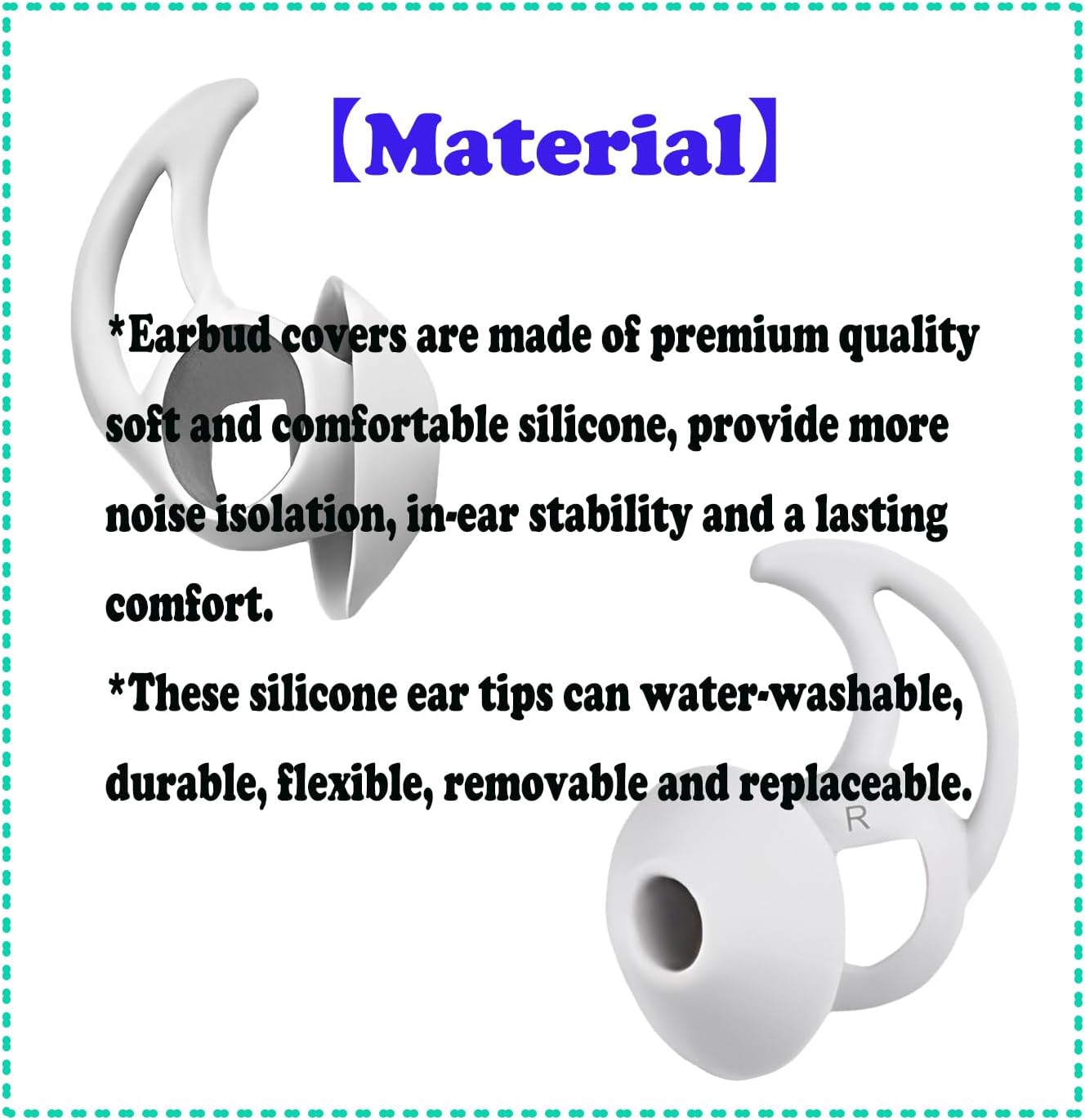 3 Pairs Earbuds Replacement Tips Large,Silver Earbud Tips ,Silicone Eartips Compatible with Bose QuietComfort and Sport Earphones