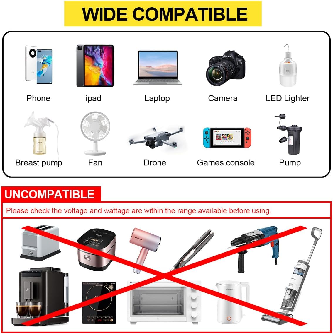 300W Car Power Inverter - Dual DC 12V to 110V AC Car Outlet Adapter, 65W USB-C Fast Charging Ports, Portable Car Charger with LCD Screen and On and Off Control,for Laptops, Phones