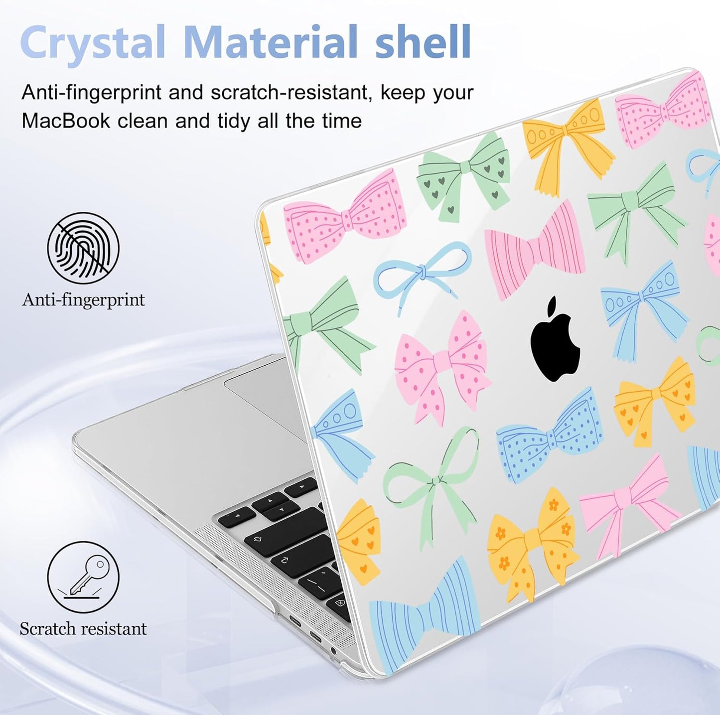 for MacBook Pro 16 inch Case 2019 2020 Release Model A2141, Plastic Hard Shell Cover with Keyboard Cover & Screen Protector for MacBook Pro 16 inch with Touch Bar & Touch ID, Colorful Bow