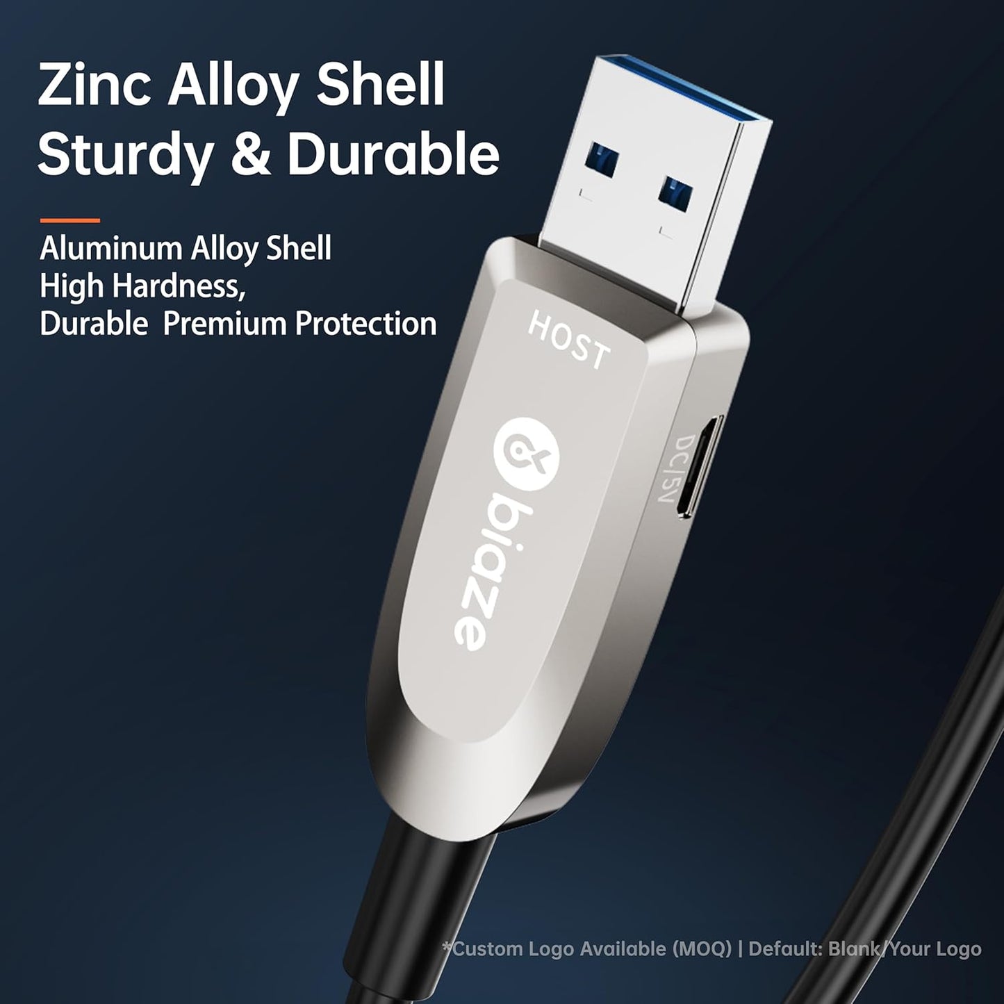 Active Optical USB 3.0 Extension Cable Fiber Optic Type A Male to Female USB Extension Cord USB Extender 5Gbps Data Transfer for Webcam, Gamera, USB Hub, Keyboard, Hard Drive, Printer(65ft)