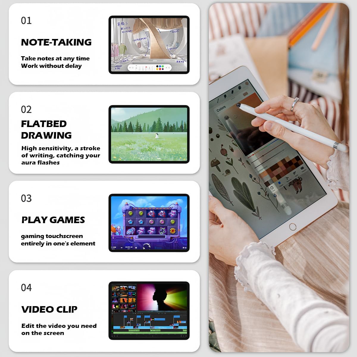 20Pcs Replacement Tips Silicone Rubber Touch Screen Pens Tips for Touch Pen (6 * 6mm)