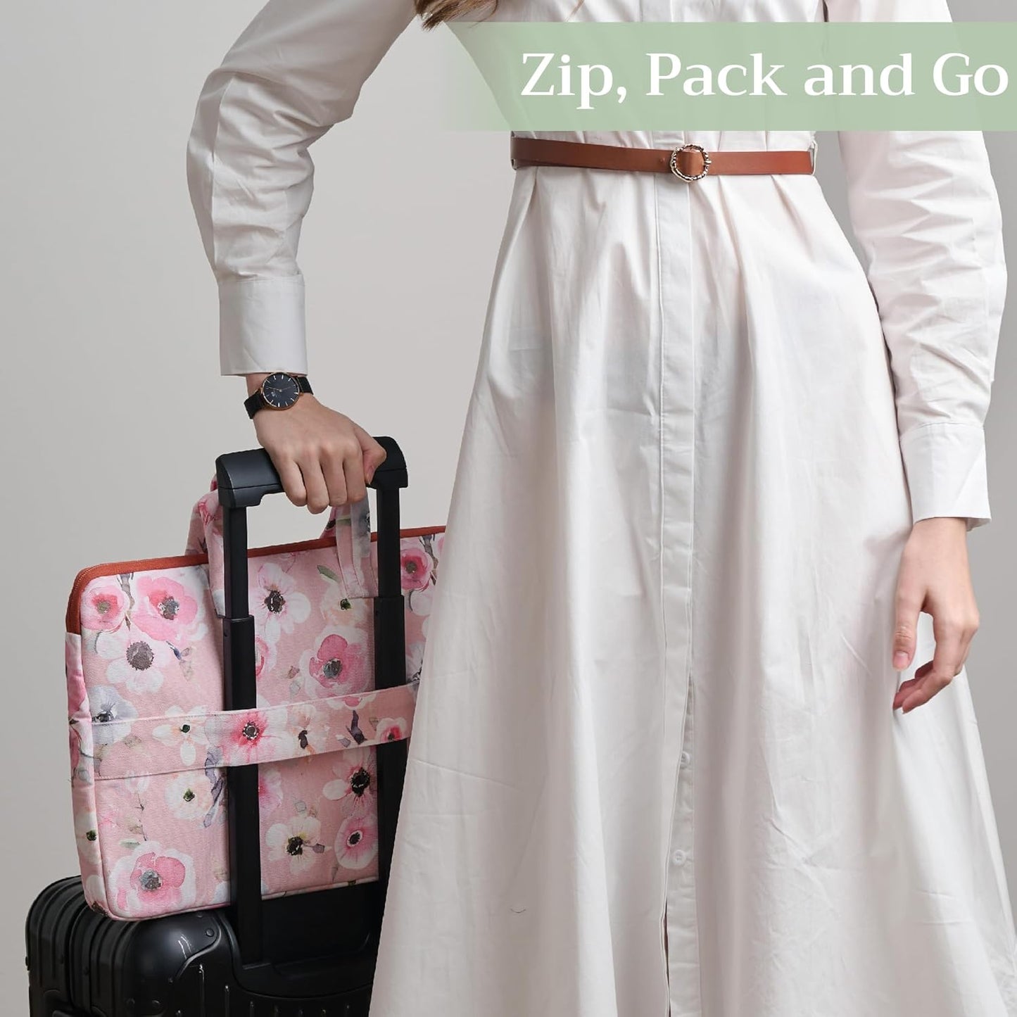 Maison d'Hermine Laptop bag with front pocket Stain and water repellent Cotton canvas