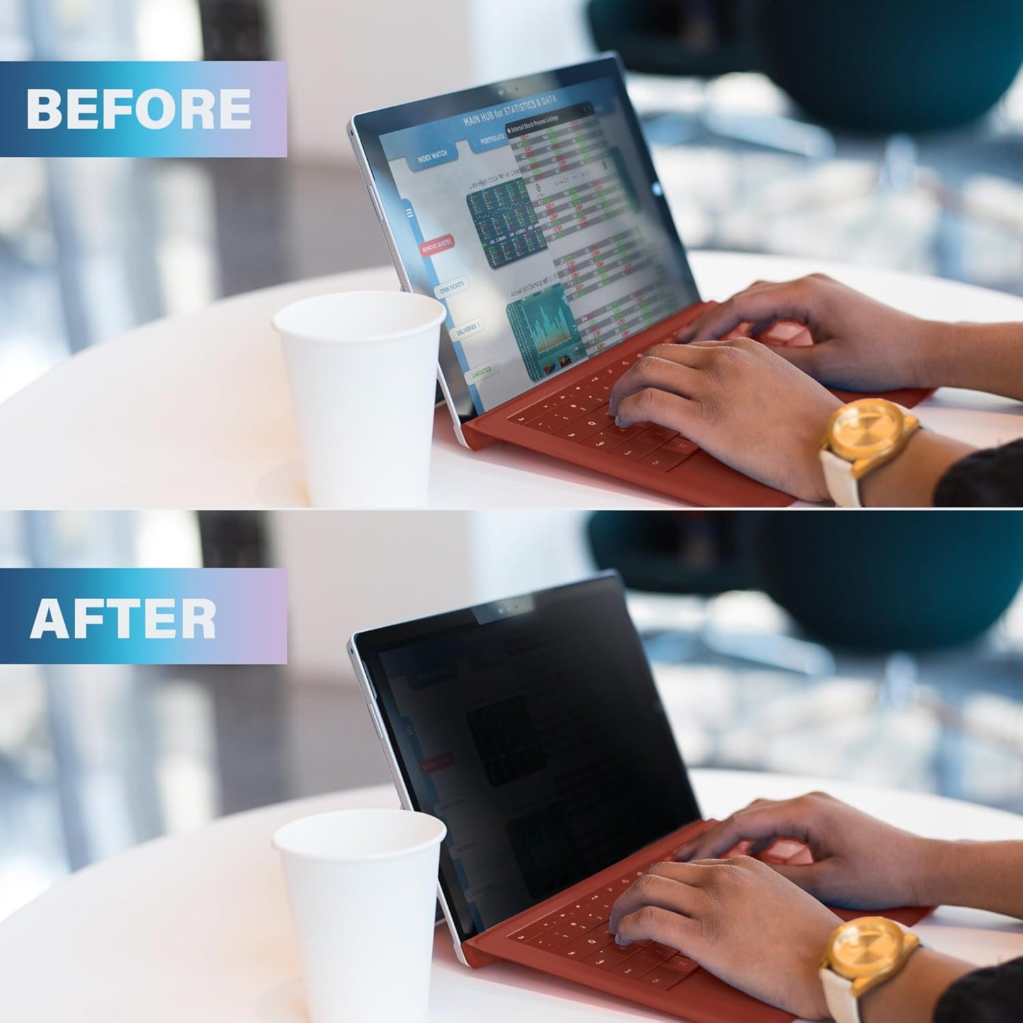 SenseAGE Magnetic Privacy Screen Protector for Surface Pro 12.3 inch (7+/7/6/5/4), Easy On/Off Privacy Filter, Anti-Blue Light, Glare, Laptop Screen Filter, Compatible with Surface Pro 12.3"