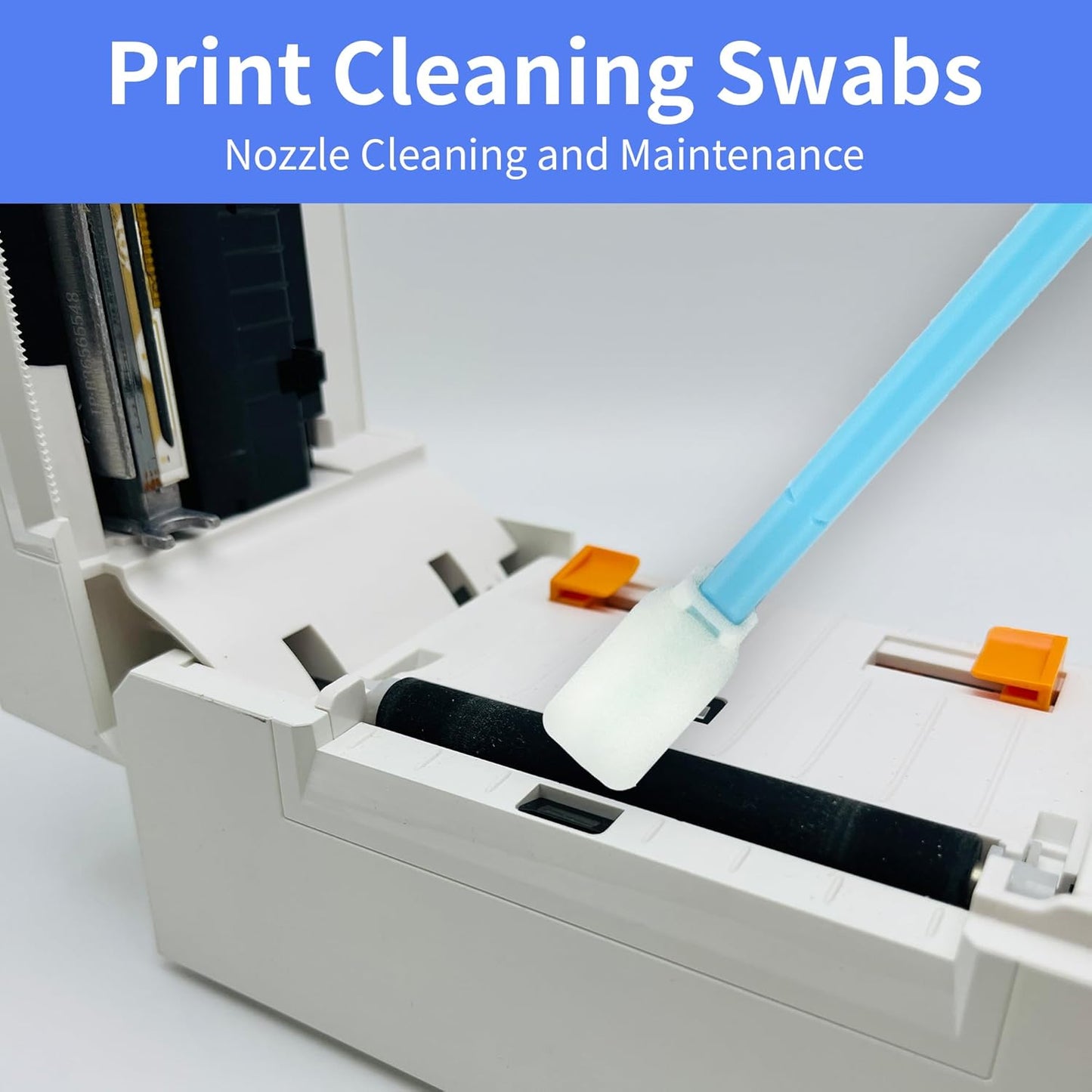 5.9" Foam Cleaning Swabs Lint-Free Lab/Printer/Optical Printheads 100 Pcs Foam Swabs for Inkjet Printheads, Sensors, Cameras and Gun Cleaning