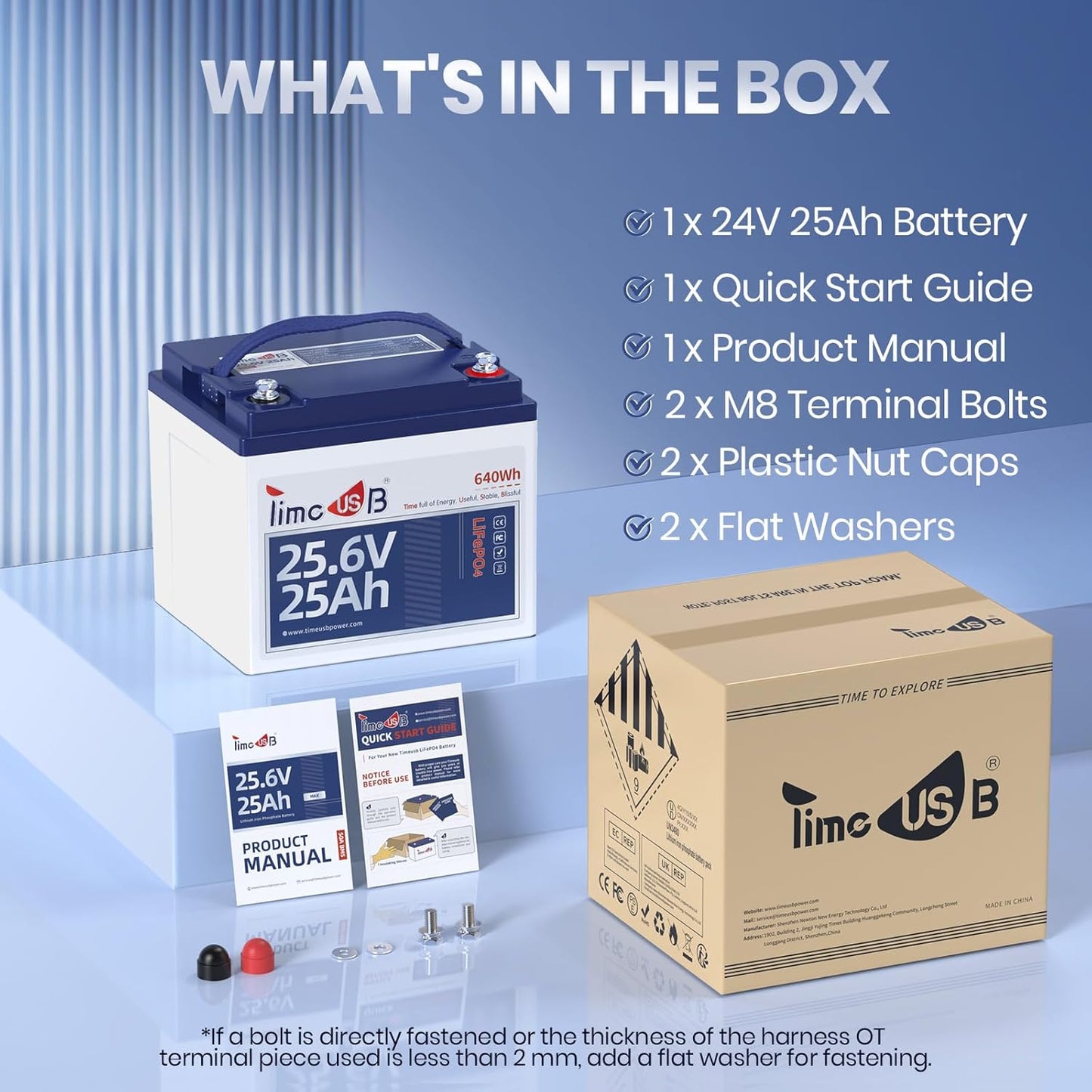 24V 25Ah LiFePO4 Battery, 2 Pack 2C High Discharge Rate Built-in 50A BMS 640Wh Lithium Battery, 1280W Continuous Load Power for Mobility Scooters, Electric Wheelchairs, Farm Equipment, etc