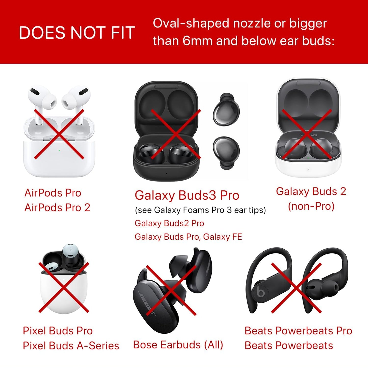 AirFoams Pro Universal Memory Foam Ear Tips with Silicone Shield Patented for Sony WF-1000XM5, WF-1000XM4, Powerbeats Pro 2, Beat Fit Pro, Beats Studio Buds Plus, Beats Flex. Replacement. (SML)