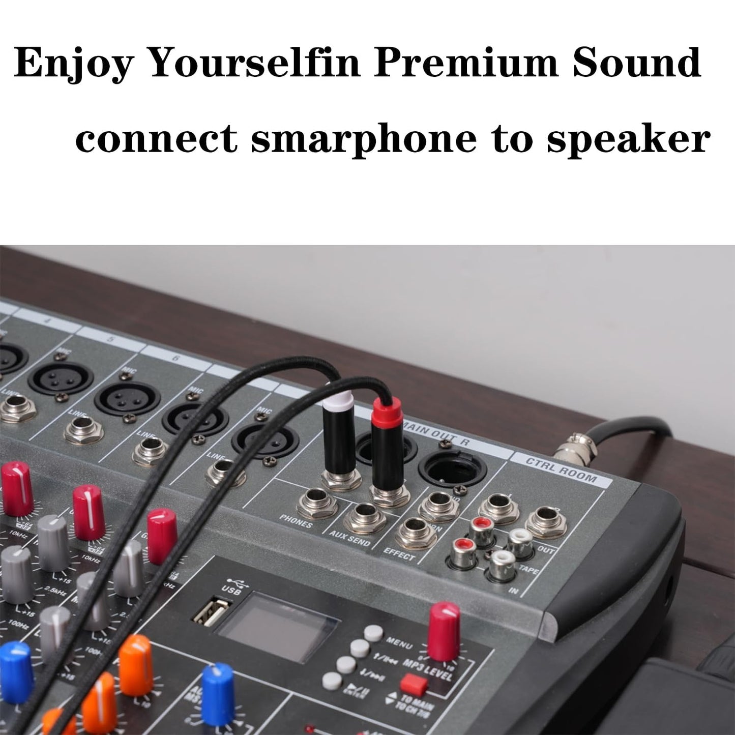 2Pack 10Ft 3.5mm 1/8" TRS to Dual 6.35mm 1/4" TS Mono Stereo Y-Cable Splitter Cord for Smartphone, Computer, CD Player, Speakers and Home Systems Amplifier