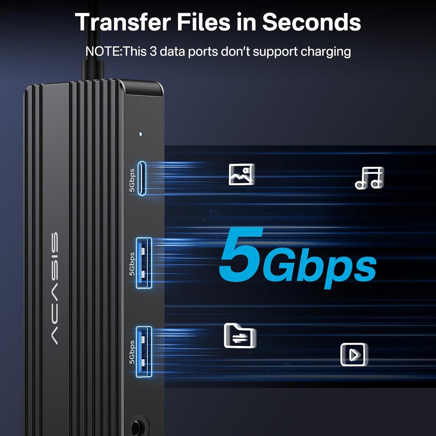 ACASIS USB C Docking Station Dual Monitors,8-in-1 Laptop Docking Station with Dual HDMI +VGA +3 * 5G USB-A/C+3.5MM Audio+PD100W, USB C HUB multiport Adapter for Dell/HP/Lenovo ThinkPad(Black)