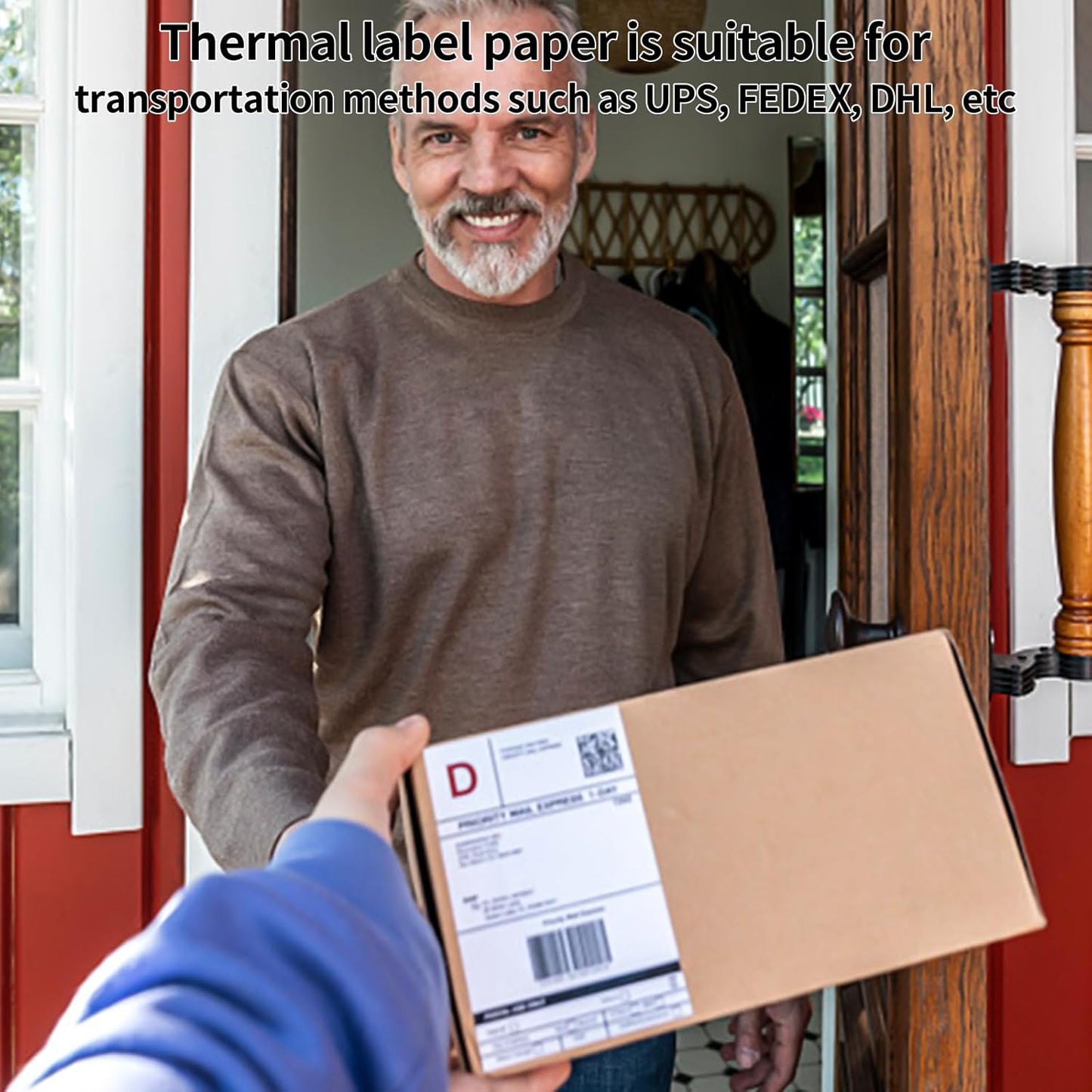 40 Rolls 4" x 6" Direct Thermal Printer Label, 250 Labels/Roll, Total 10000 Thermal Shipping Labels, Strong Adhesive, Commercial Grade, Perforated, Compatible with Most Thermal Printers (NOT for DYMO)