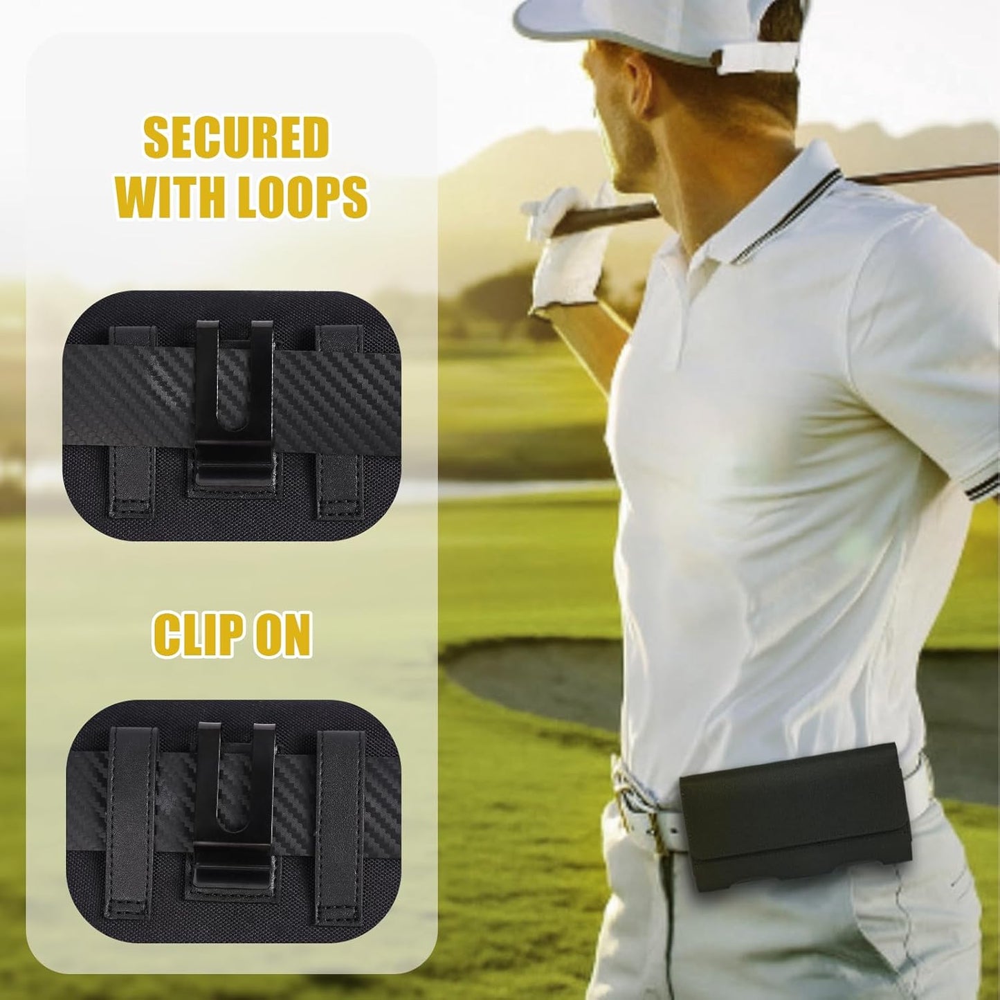 for iPhone 17 Pro Max Holster, BECPLT Nylon Holster Pouch Belt Clip Case and Loops Holder Cover for iPhone Air 16/15/14/13/12/11 Pro Max Galaxy S25 Plus S24+ Black