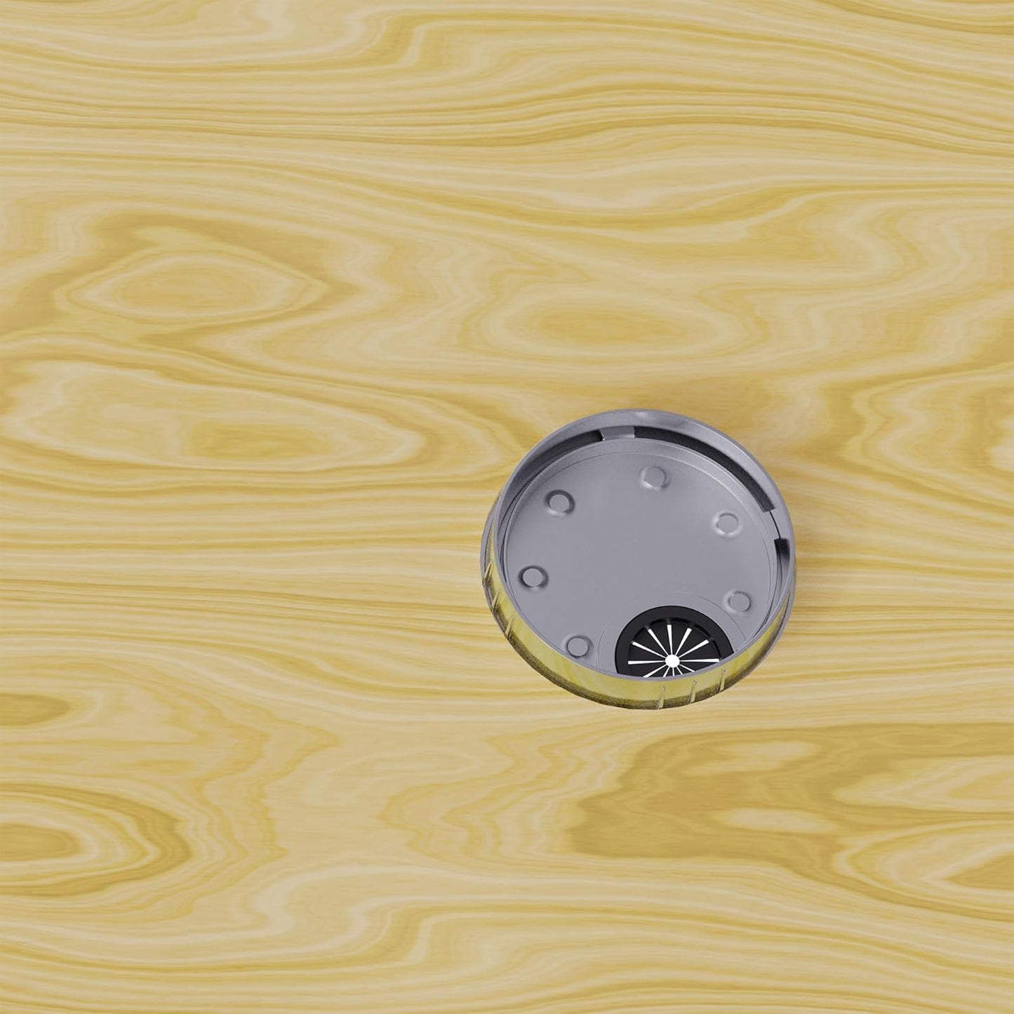 Desk Grommet 2-1/8 Inch 53mm, Zinc Alloy Computer Desk Wire Hole Cover, Office Desktop Cord Cable Hole Metal Ring, Silver Tone