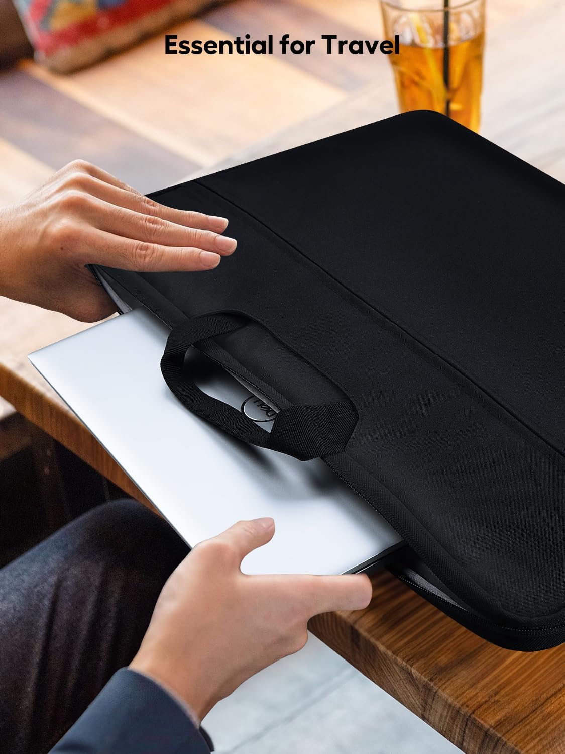 UPERFECT 22-Inch Laptop Sleeve for Slim Monitors/Laptops Up to 21.5” – Waterproof, Shockproof Bag with Side Pockets & Handle – Not Compatible with Wide-Bezel Devices