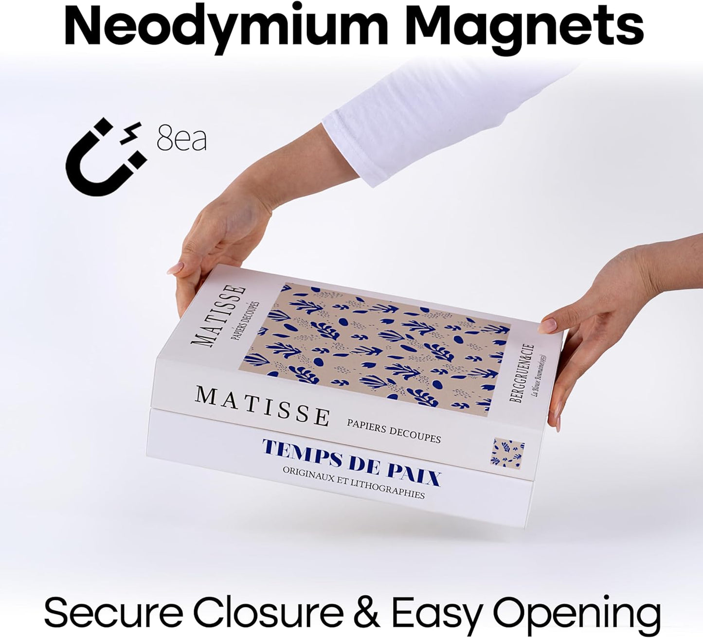 Book Shape Decorative Cable Management Box - Expandable Cable Organizer Box with Magnetic Closure for Home & Office (LoveFinds, Standard)