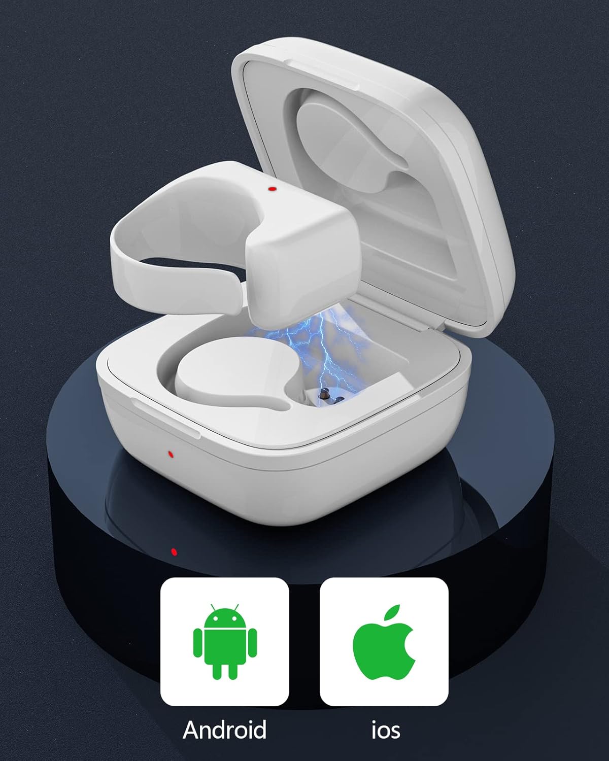 Fingertip Bluetooth Remote Control TIK TOK Wireless Page Turner TYUOBOX Camera Remote Shutter Selfie Button Controller with Charging Case for iPhone Android Ipad Cell Phone (White)