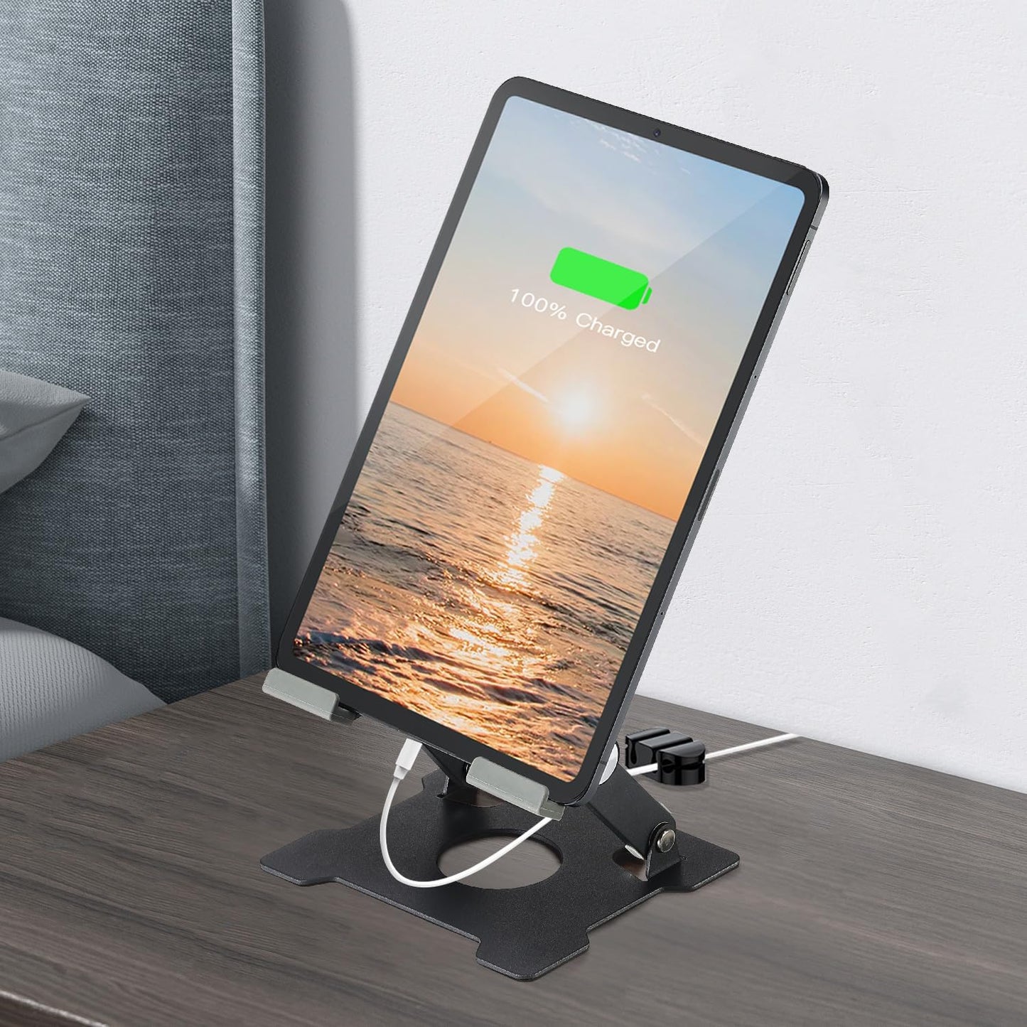 KABCON Tablet Stand,Tablet Holder for iPad,Adjustable Portable Multi Angle Desktop Stand Compatible with iPad Pro 9.7 10.5 12.9 Air Mini 1-4,Galaxy Tabs,Surface Pro Tablets,Kindle,E-Reader,Nexus