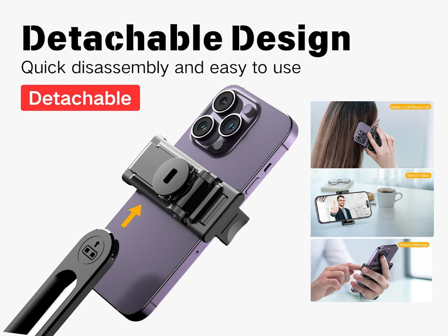 C13 52" Selfie Stick Tripod for iPhone Android, Portable Phone Stand with Wireless Remote, Extendable Travel Stand for Vlogging, Video Recording, Live Streaming,Group Photos