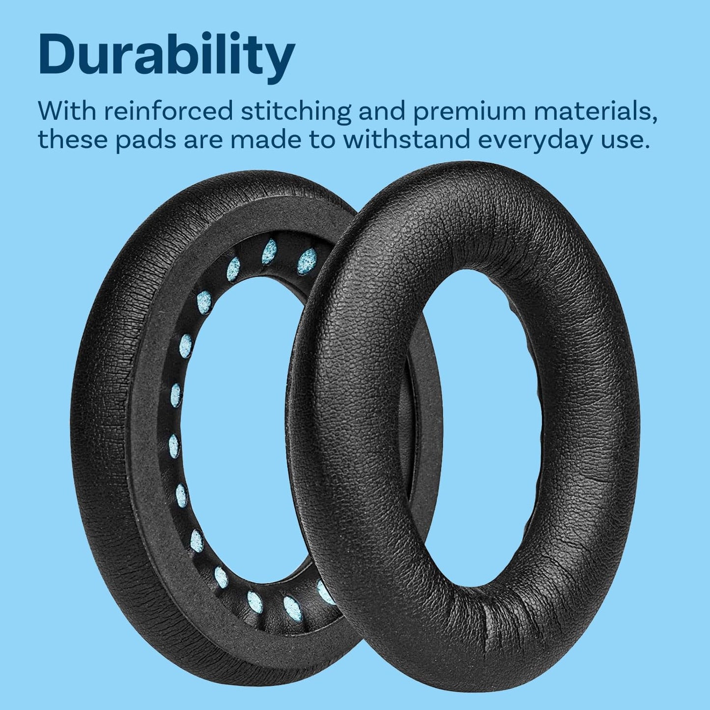 Ear Pads Replacement for Bose QuietComfort 45 (QC45) / QuietComfort SE/New Quiet Comfort Wireless Over-Ear Headphones by MMOBIEL - Protein PU Ear Pad Cushions - Noise Isolation Earpads Replacement