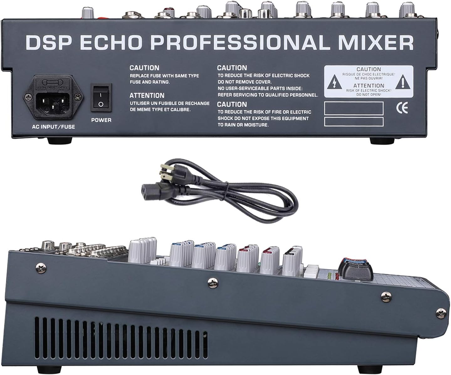 Boytone Dj Mixers 8 Channel Audio Mixer Sound Board with Bluetooth, USB MP3 Port Player with 48V Phantom Power Sounds Mixer with 16 Bit FX Effect, BT-80MX