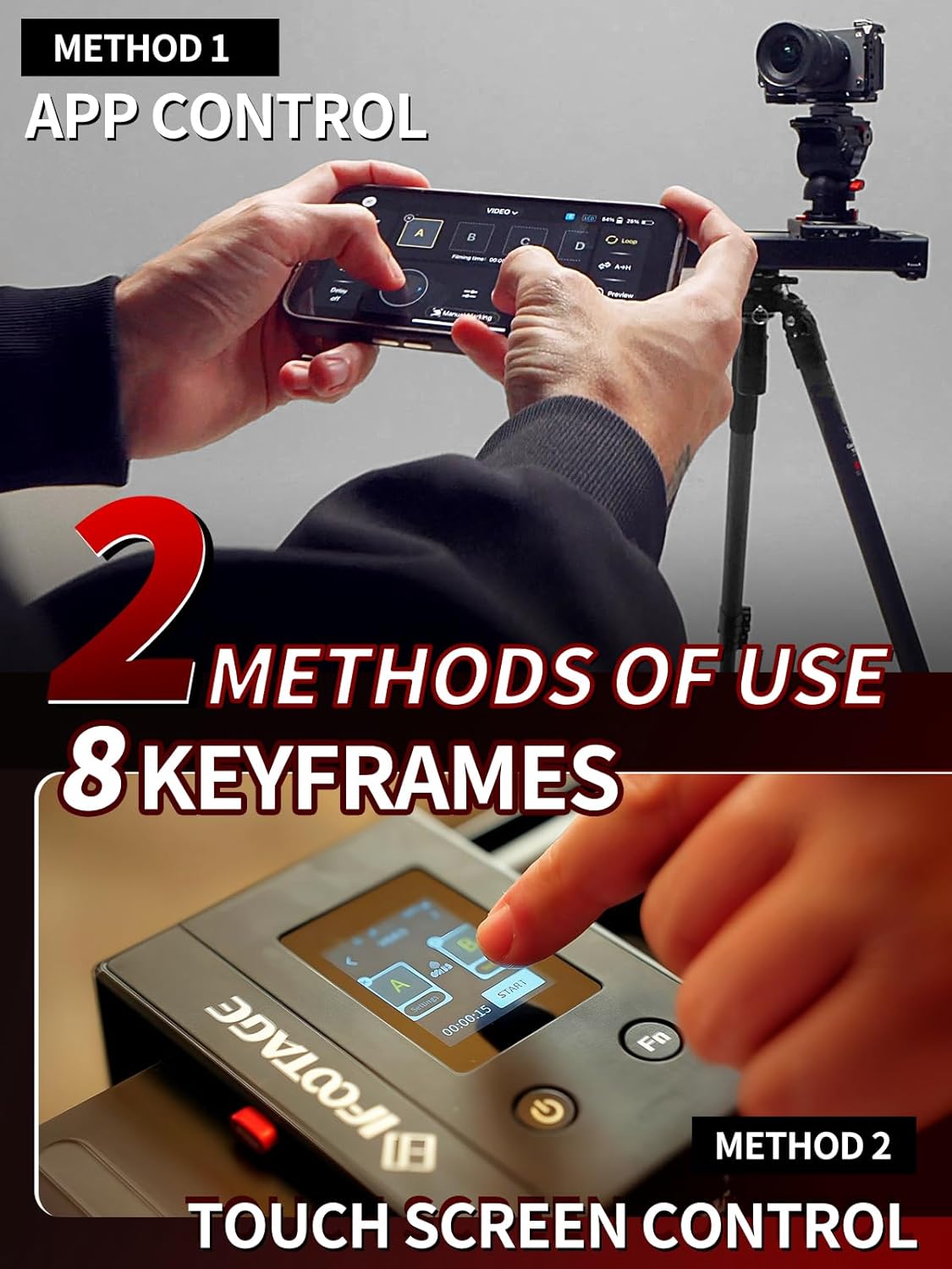 IFOOTAGE Shark Slider Nano II 660 Motorized Camera Slider - 26" Multi-Axis Pan Slider for DJI RS 2/RS3 Pro/RS 4/RS 4 Pro Gimbals, 15.4lbs Payload, 360° Panoramic, 6 Modes, Phone/Camera Compatible