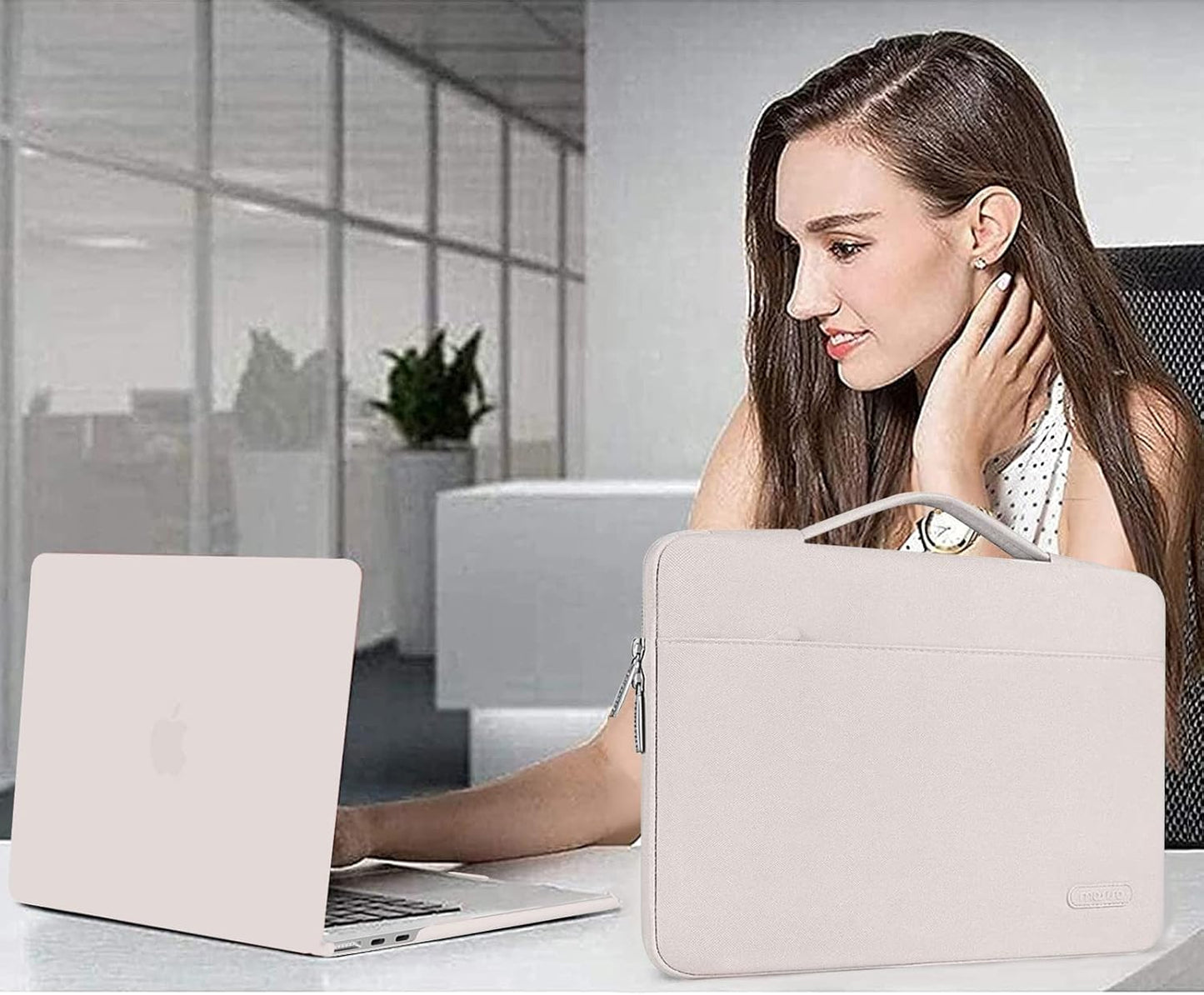 MOSISO Compatible with MacBook Air 13 inch Case 2025 2024 2023 2022 M4 A3240 M3 A3113 M2 A2681, Hard Shell&Sleeve Bag&Keyboard Skin&Webcam Cover&Screen Film for MacBook Air 13.6 inch, Stone Gray