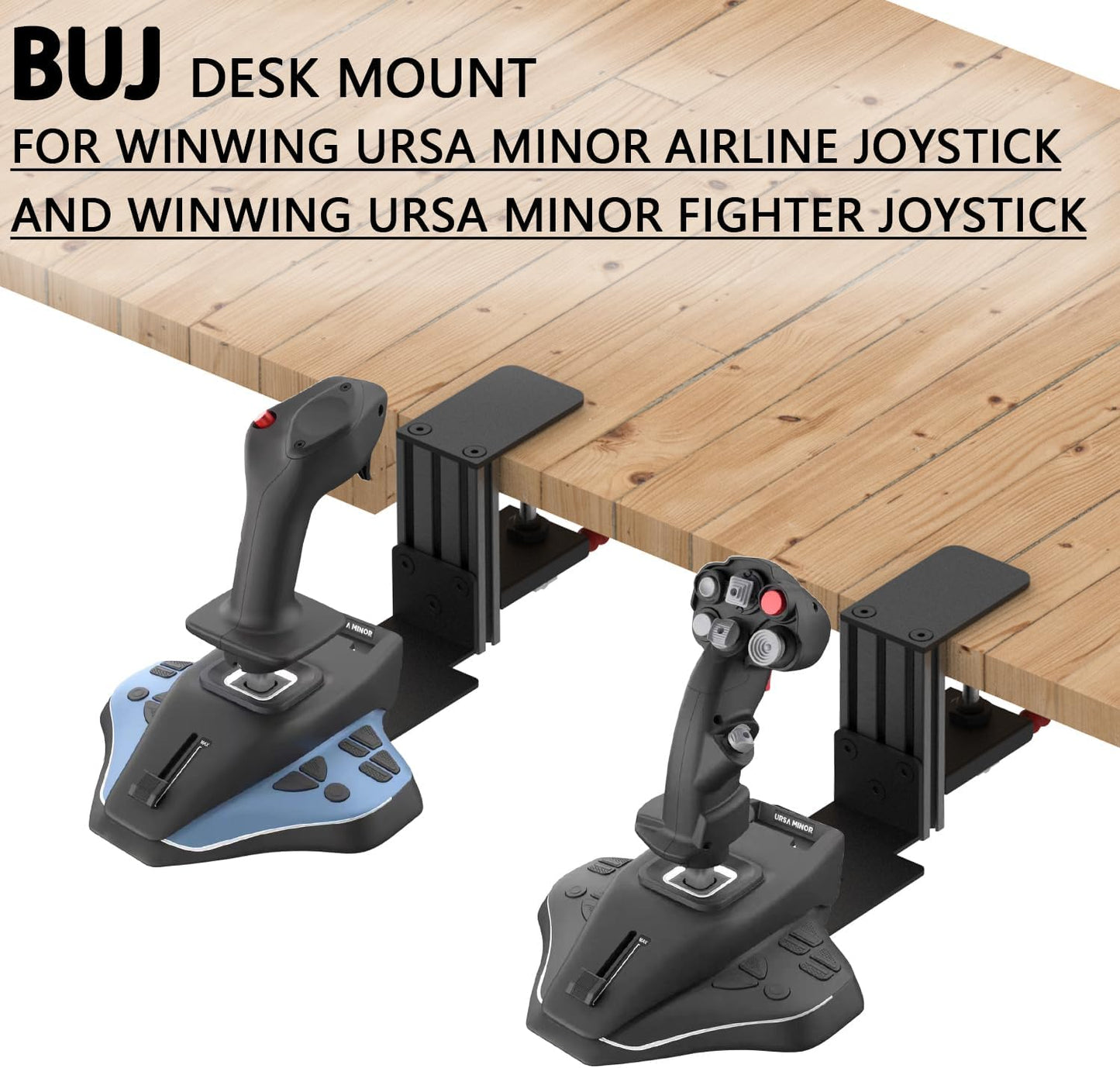 Desk Mount for SimTask Farmstick,WINWING URSA Minor Airline,URSA Minor Space Joystick,Compatible with Logitech G Extreme 3D Pro,Turtle Beach VelocityOne Flightstick,Thrustmaster T.Flight HOTAS One
