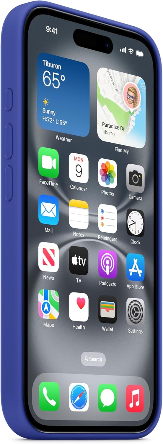 Apple iPhone 16 Silicone Case with MagSafe and Camera Control: Lightweight Phone Case, Wireless Charging Compatible, Smooth Matte Finish; Ultramarine