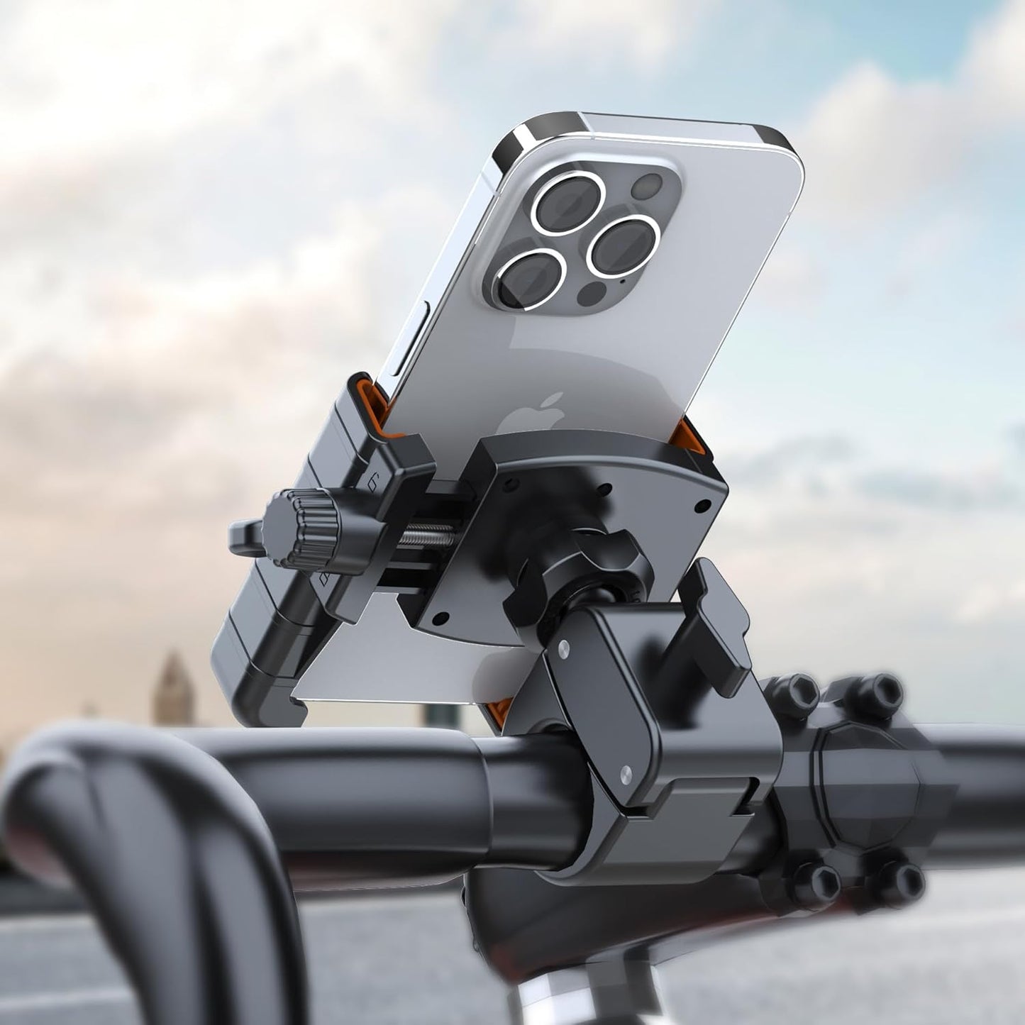 Bike Phone Holder - Motorcycle Phone Mount,Bike Phone Mount,Motorcycle Phone Holder for iPhone 16 Pro Max/Plus,15,14,13 More 4.7-6.8" Phones