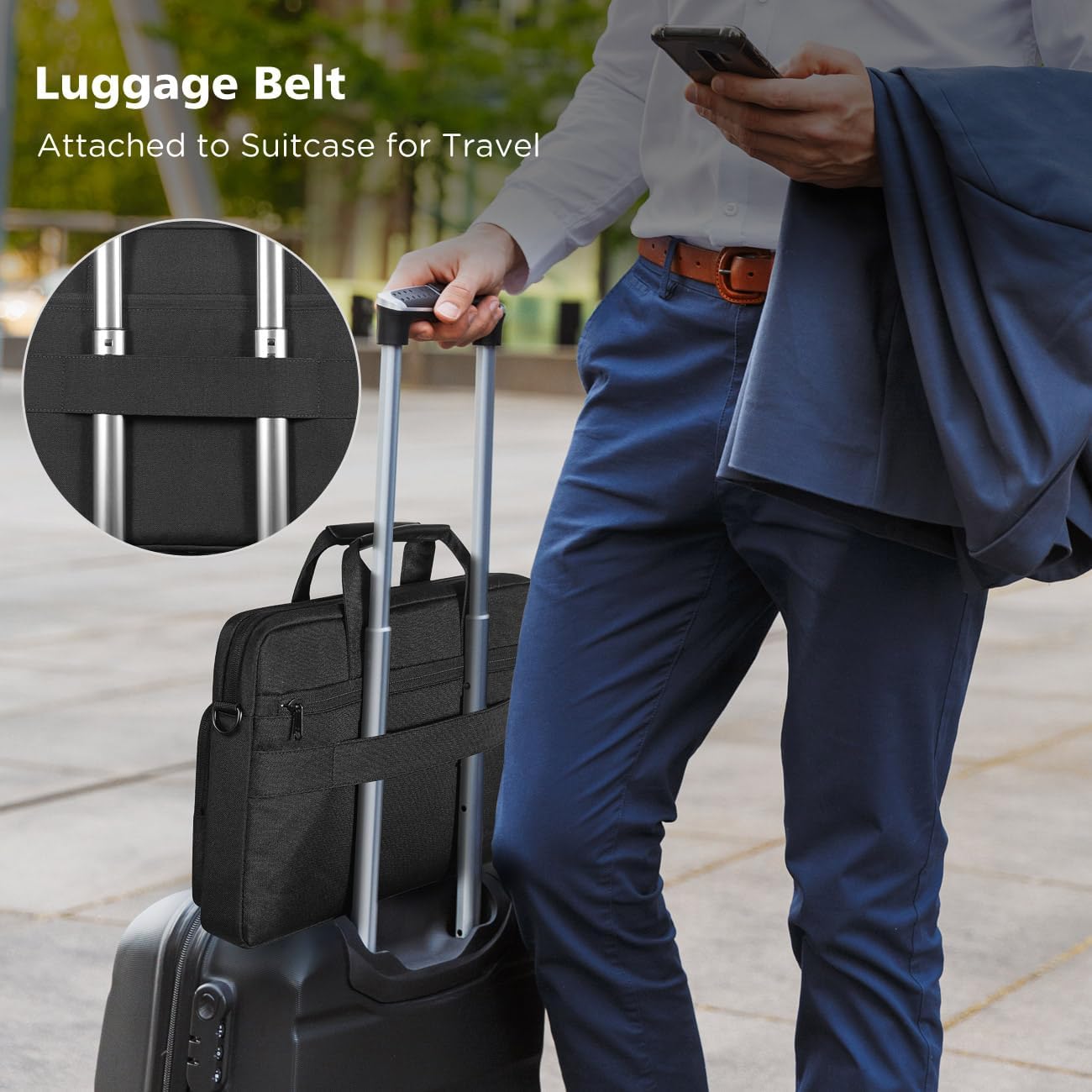 NIDOO 15.6 Inch Laptop Briefcase Shoulder Bag Sleeve for Lenovo IdeaPad Gaming 3i, Legion 5 Gen 6, ThinkPad P15s T15, Legion 7i, Dell G16, HP