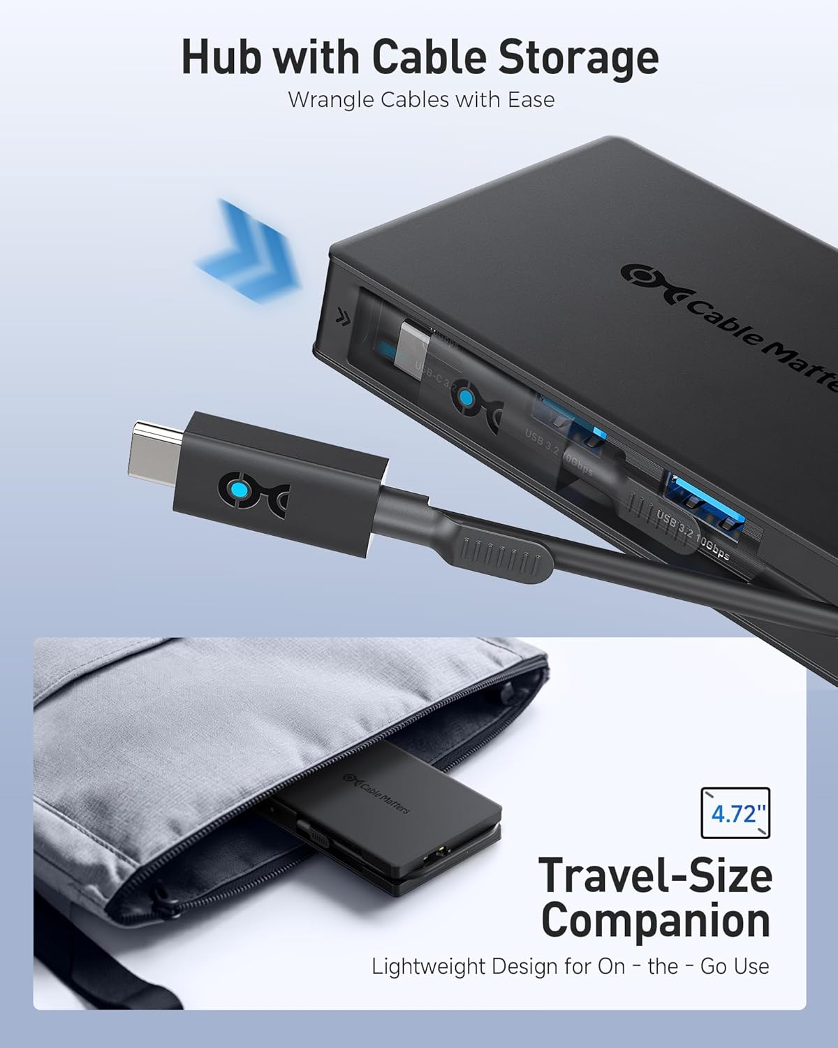 Cable Matters 8-in-1 USB C Hub Multiport Adapter with Dual 4K@60Hz HDMI, 140W PD Charging, Gigabit Ethernet, 10Gbps Data Transfer: 2x USB-C & 1x USB-A 3.2 Ports (Support ONE External Display on MacOS)