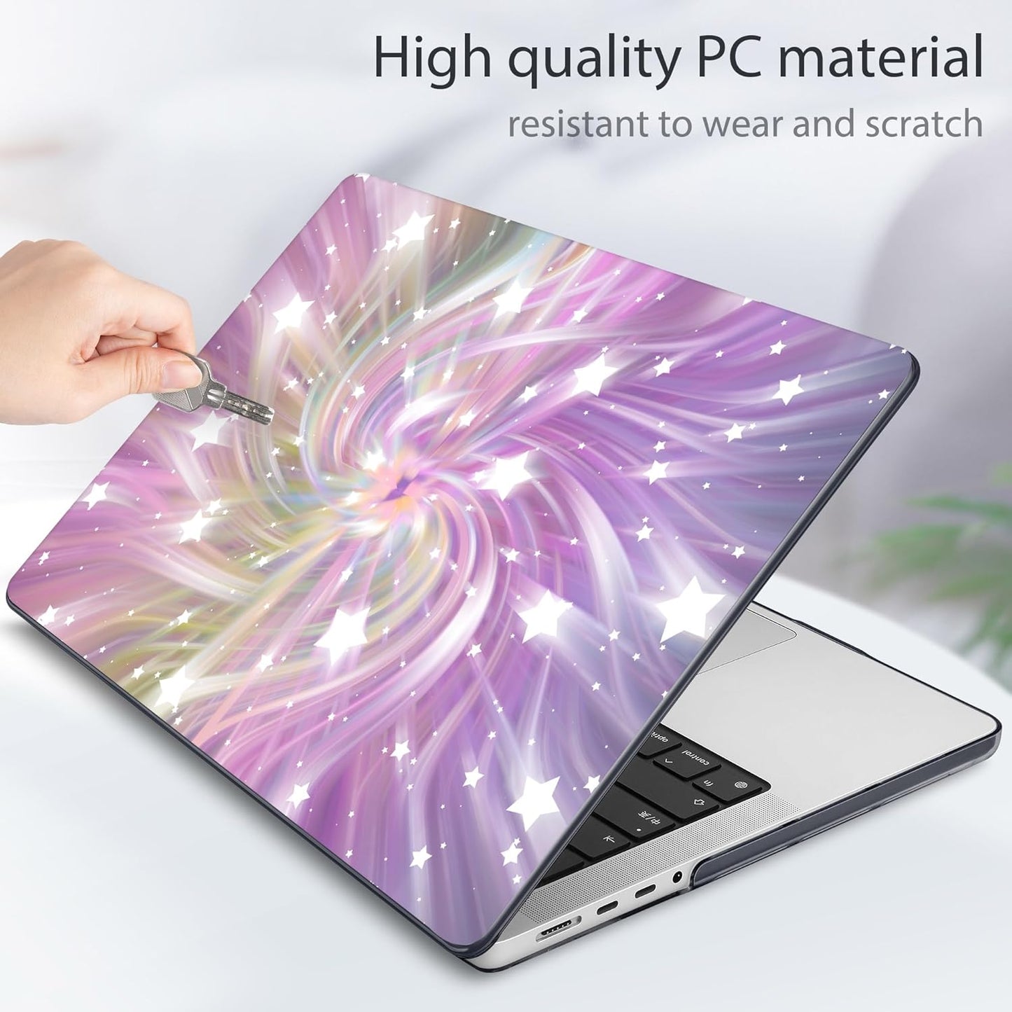 Tuiklol for MacBook Pro 14 Inch Case 2024-2021 Release M4 A3112 A3401 A3185/M3 A2918 A2992/M2 A2779/M1 A2442 Pro/Max,Hard Shell Case with Keyboard Cover & Screen Protector for Touch ID,Bright abstract