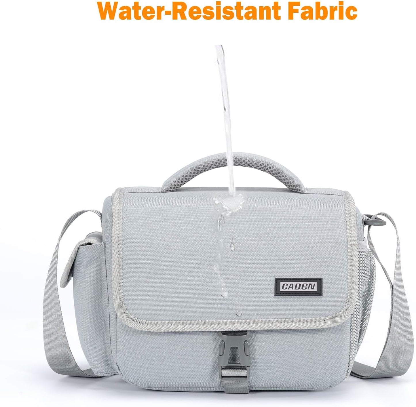 CADeN Camera Bag Case Shoulder Crossbody Bag Compatible for Nikon, Canon, Sony, DSLR SLR Mirrorless Cameras and Lenses (1.0 Grey, Small)