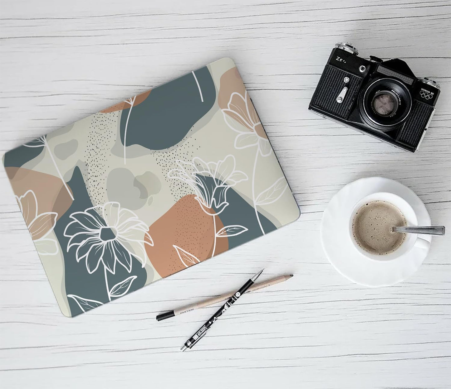 LanBaiLan Compatible for MacBook Pro 13 inch with Touch Bar 2022 2021 2020 2019 2018 2017 2016 M1 M2 Chip A2338 A2289 A2251 A2159 A1989 A1706 A1708, Laptop Hardshell Case & Keyboard Cover,Art Flower