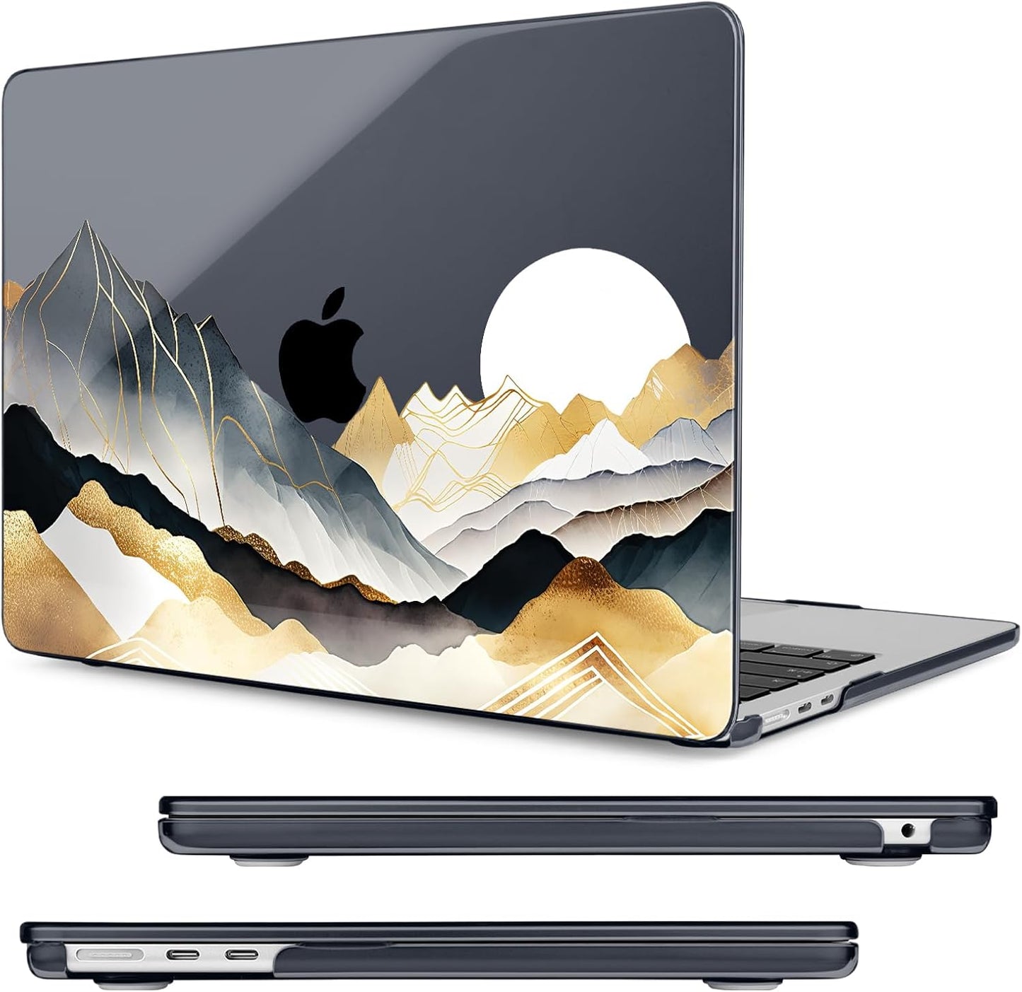 Compatible with MacBook Air 15 inch Case, M4 A3241/M3 A3114/M2 A2941 (Released 2025 to 2023), Hard Shell, Keyboard Cover, Screen Protector, Webcam Cover & Type-C Adapter, 019