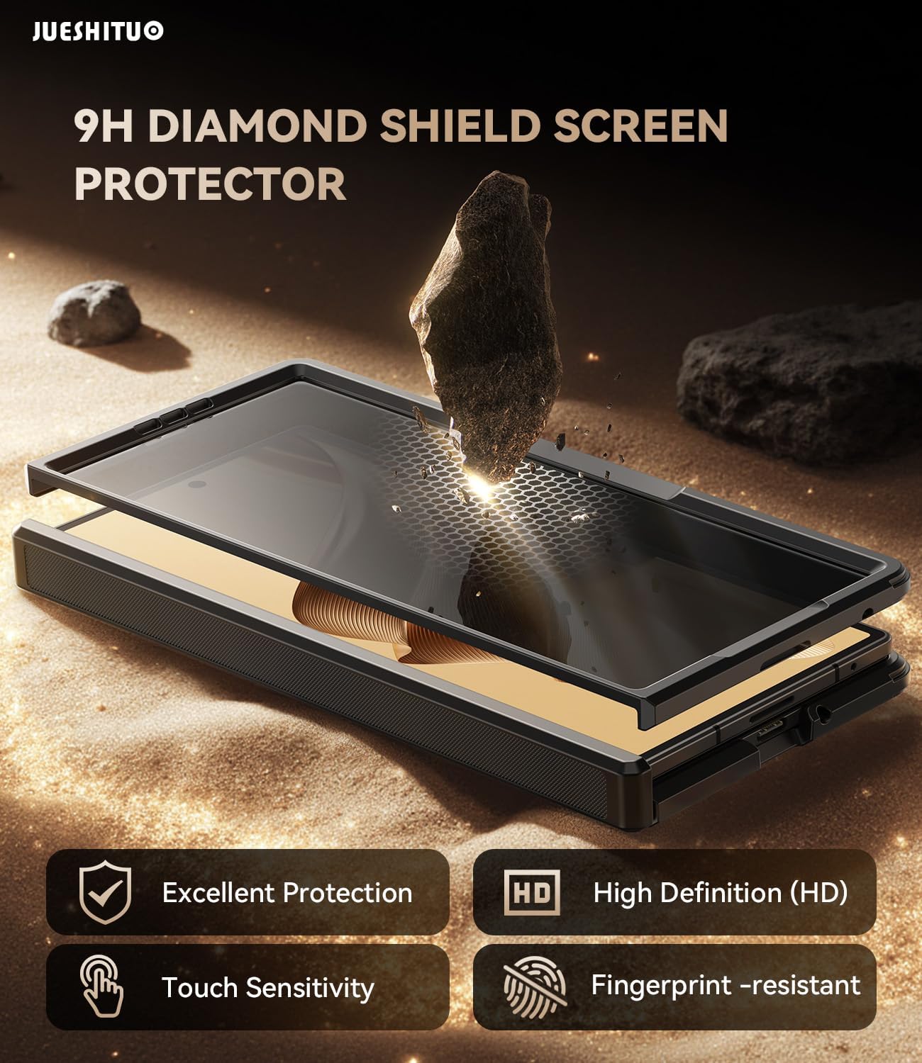 JUESHITUO for Samsung Galaxy Z Fold 7 Case with Privacy Screen Protector, Hidden Kickstand & MagSafe, Military Shockproof Cover for Galaxy Z Fold 7, Hinge Protection, Black