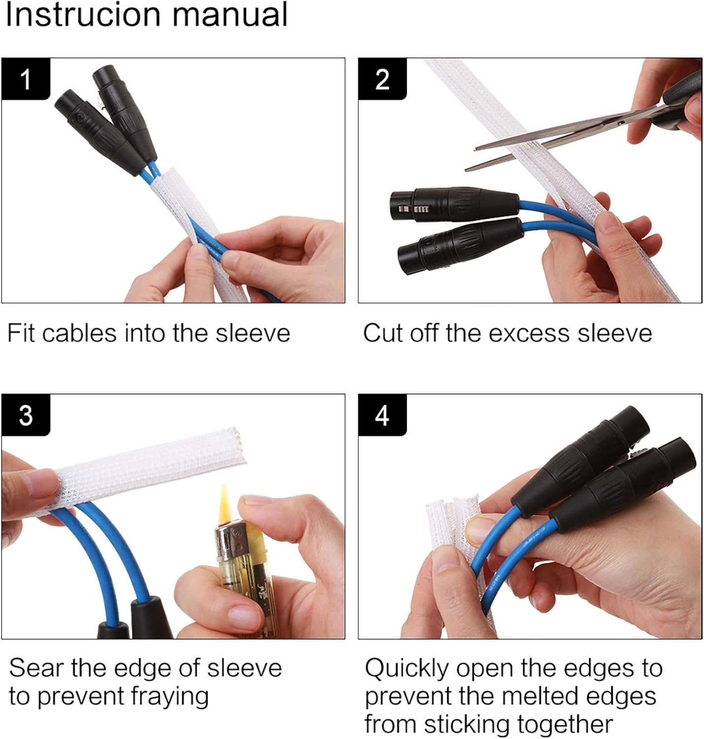 Alex Tech 10ft - 1/2 inch Cord Protector Wire Loom Tubing Cable Sleeve Split Sleeving for USB Cable Power Cord Audio Video Cable - Protect Cat from Chewing Cords - White