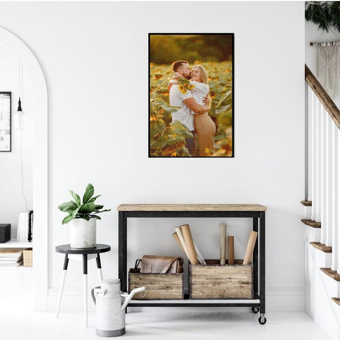 Custom Jigsaw Puzzle from Photos 300/500/1000 Pieces Personalized Wooden Picture Puzzles Gift for Adult Family Friends,Birthday,Valentine's Day (Vertical 1000PCS)