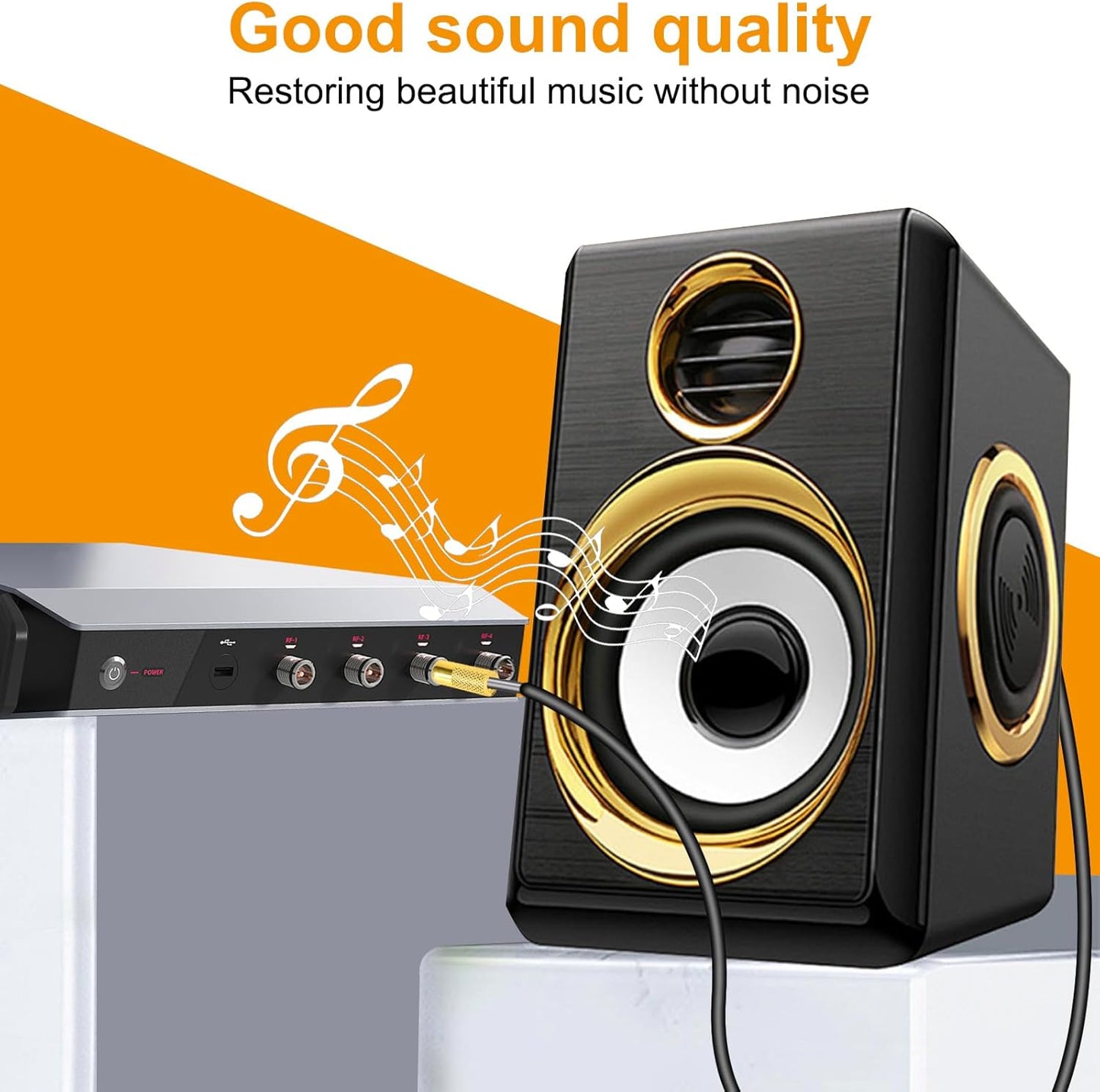 4 Pack Headphone Jack Adapter - 3.5mm (1/8 inch) Male to 6.35mm (1/4 inch) Female and 6.35mm (1/4) to 3.5mm (1/8) Audio Adapter for Player, Headphone, Guitar Amplifier