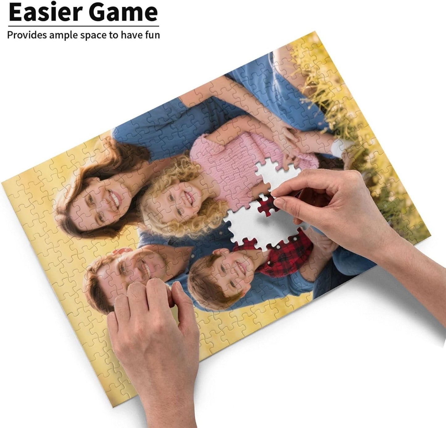 Custom Puzzle, Personalized Puzzle for Photos, Customized Puzzle 120/200/300/500/1000/1500 Pieces for Family, Christmas, Pet, Birthday, Wedding Gift