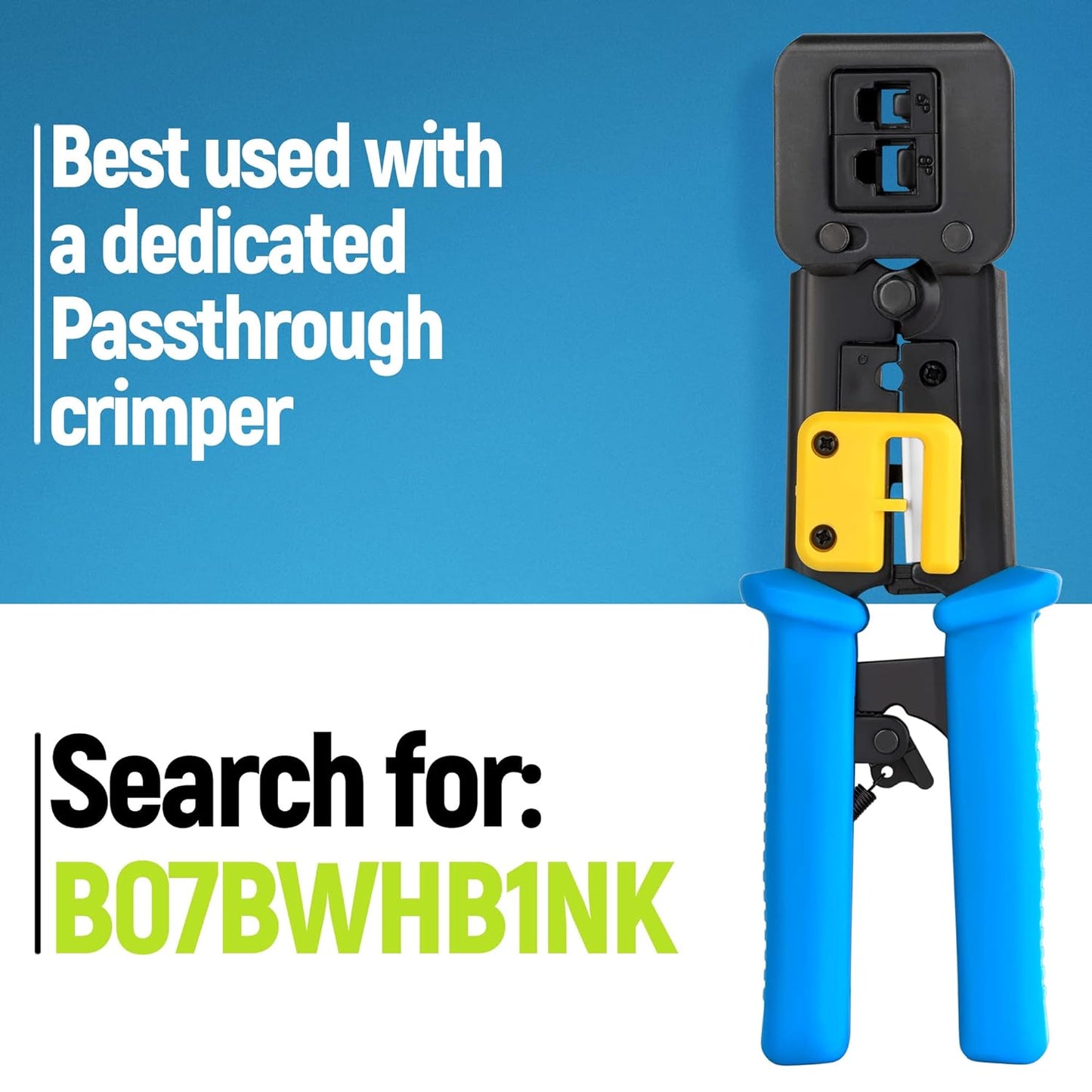 GTZ RJ45 Cat6 Pass Through Connectors and Strain Relief Boots - Pack of 50/50 - EZ to Crimp Modular Plug for Solid or Stranded UTP Network Cable