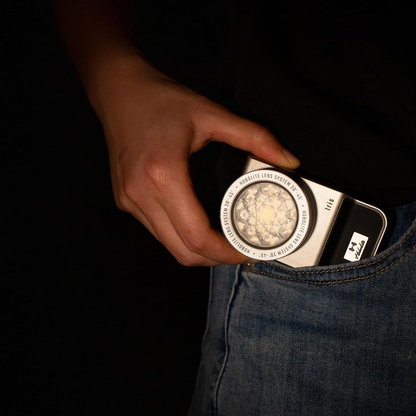 Iris Portable LED Photography Light Standard Kit with LCD Display, App Control, Adjustable Lens, CRI/TLCI 96+, 2700-6500K, Bi-Color Camera Light for Content Creators, 5W, Black