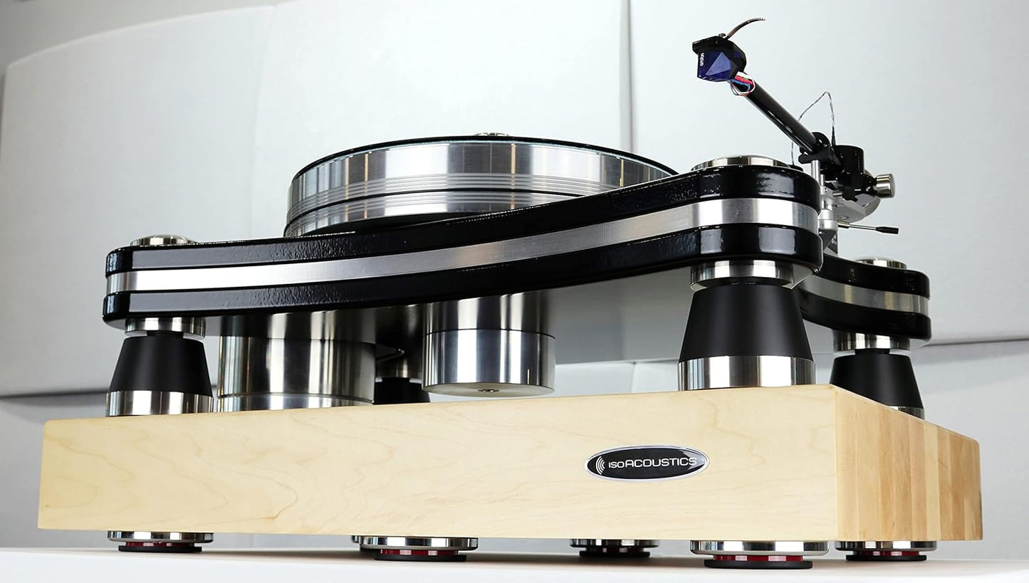 IsoAcoustics Delos Turntable Isolation Butcher Block Series: 2216M1 (22" W x 16" D x 1.75" H) Maple