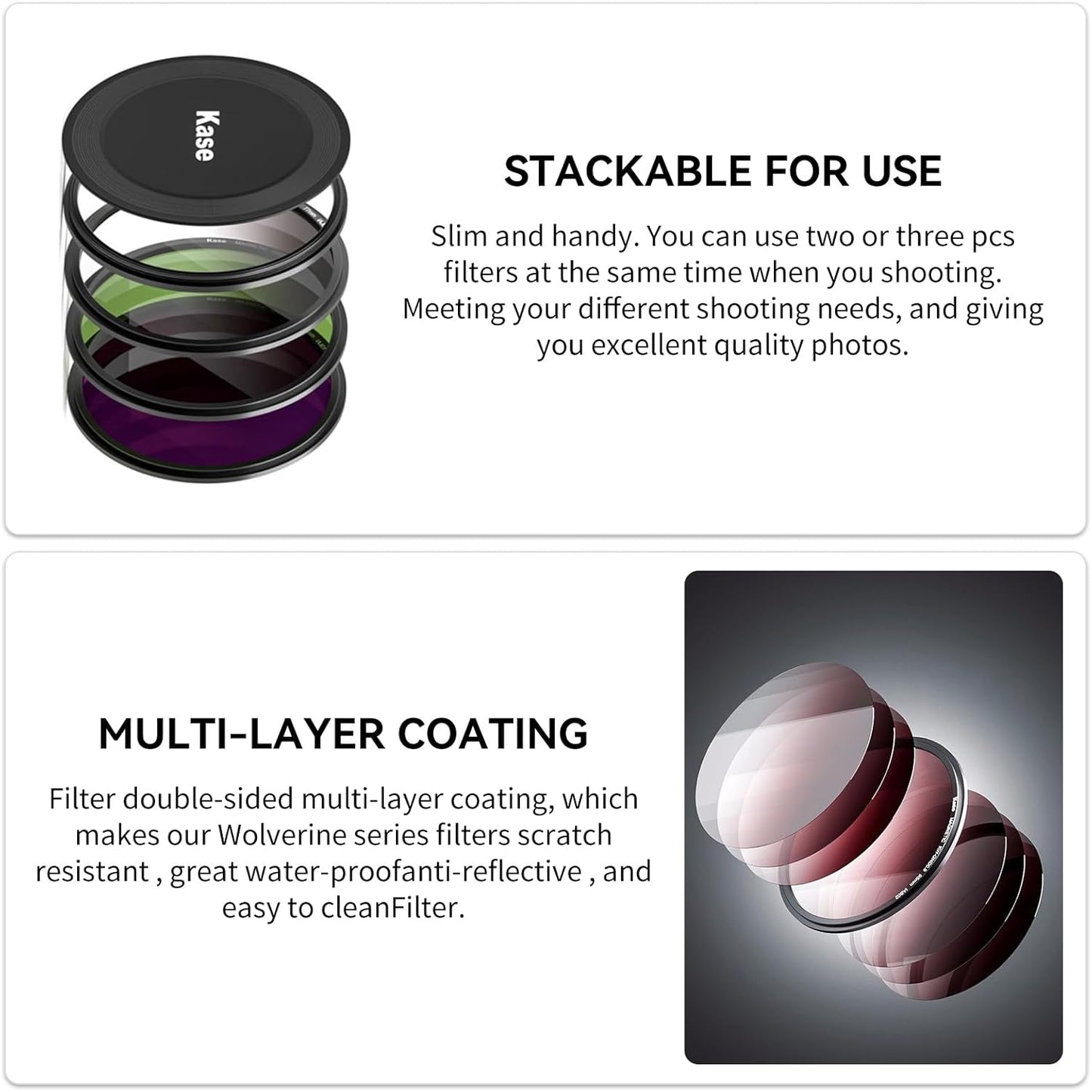 Kase Wolverine 95mm ND100000 16.5 Stop Magnetic Neutral Density Filters Incl Adapter